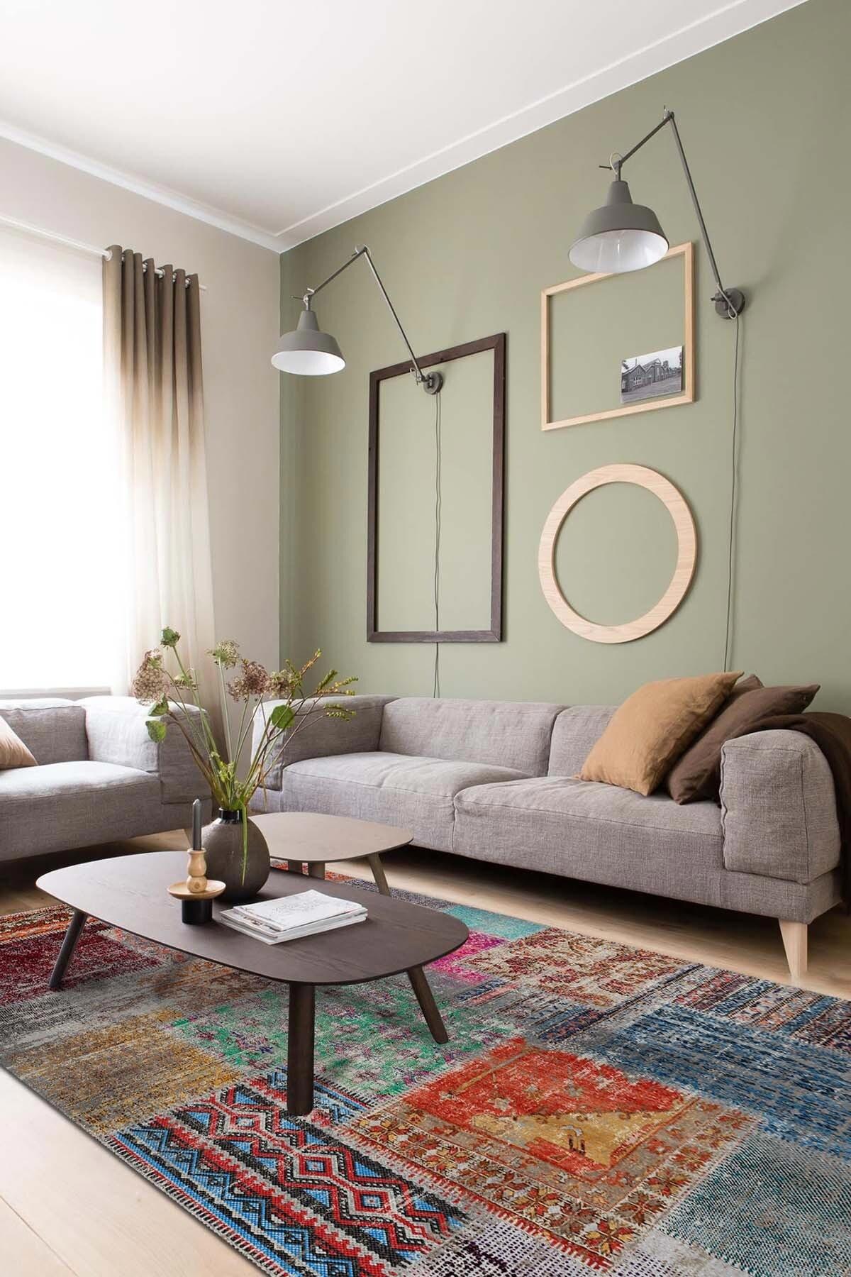 Latte Dizayn Denise Krem 0.8 mm Pamuk Antibakteriyel Yıkanabilir Orta Kaymaz Pamuk Taban Dikdörtgen Makine Dokuma Salon Halısı 80x150 cm