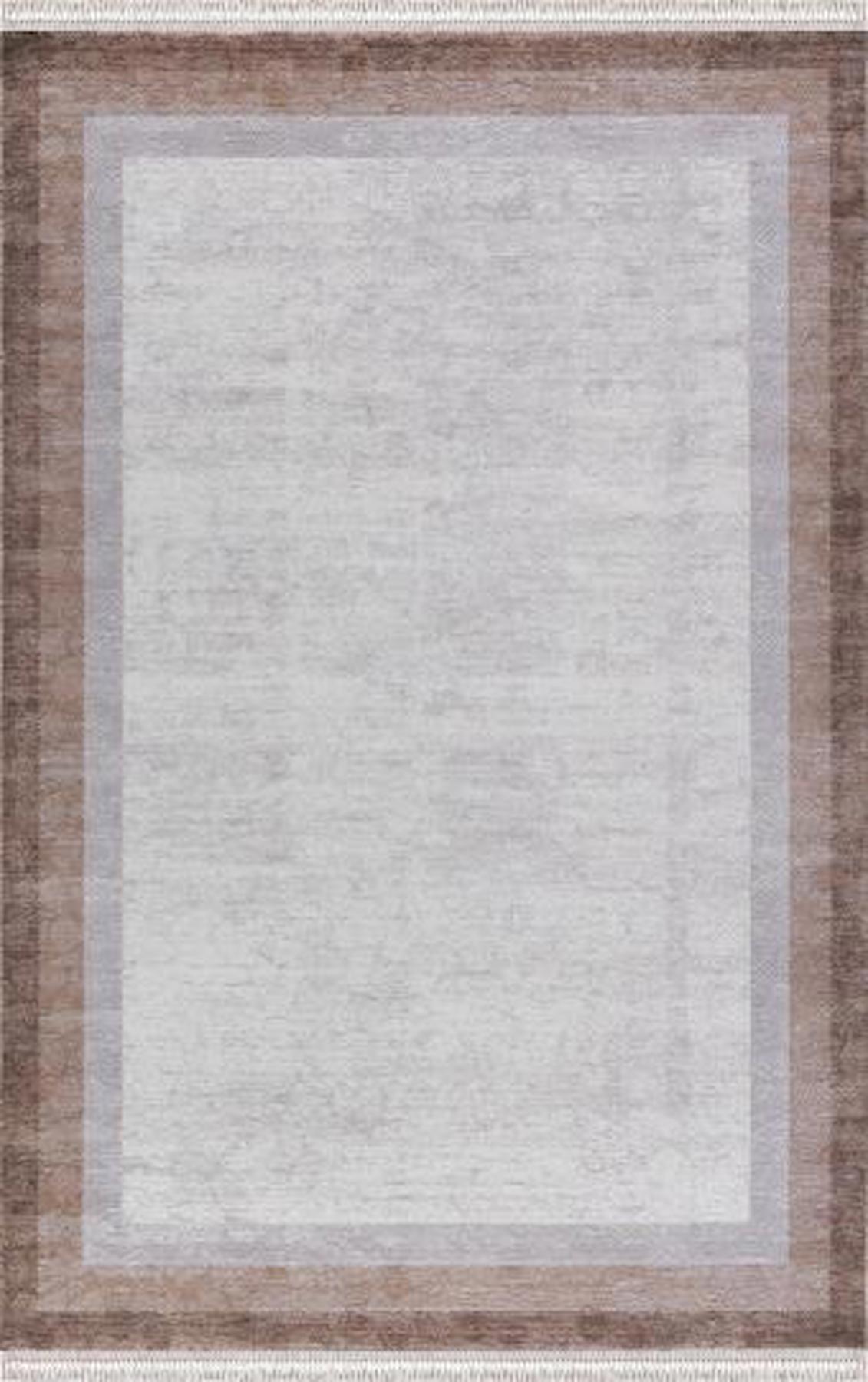 Padişah Santo 60886 Vizon 10 mm Akrilik Antibakteriyel Yıkanabilir İnce Dikdörtgen Makine Dokuma Salon Halısı 140x200 cm