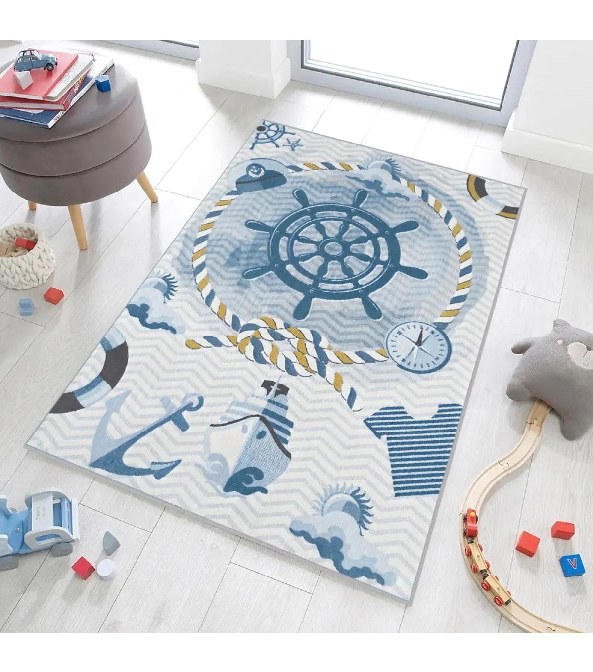 Rovigo Home RVG4061 Çok Renkli 8 mm Polyester Yıkanabilir Orta Kaymaz Dot Taban Dikdörtgen Makine Dokuma Çocuk Odası Halısı 180x300 cm