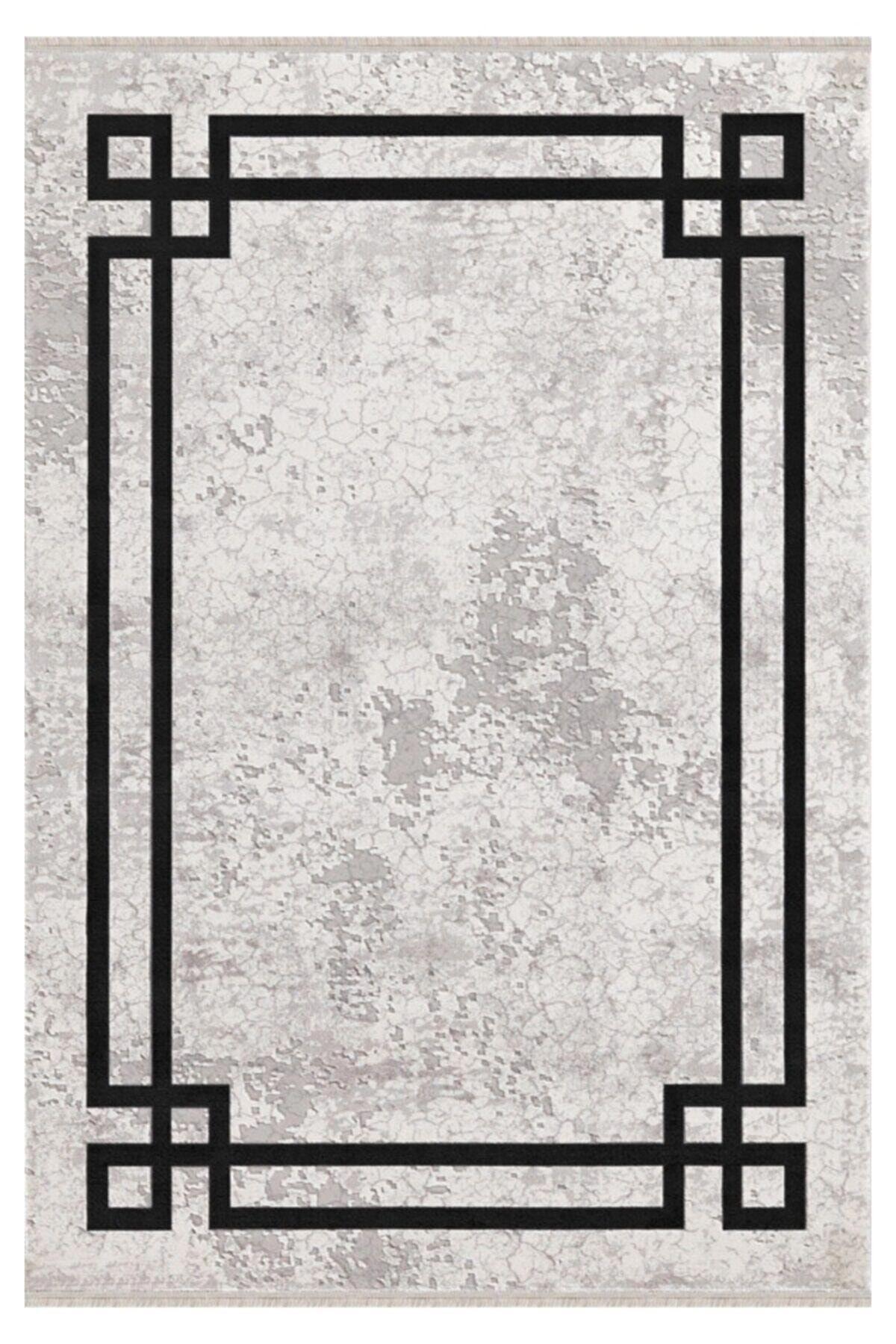 Merinos Therapy 33260 Çok Renkli 12 mm Akrilik-Viskon Katlanabilir-Kırılma Yapmaz Yıkanabilir Kalın Kaymaz Dikdörtgen Makine Dokuma Salon Halısı 80x150 cm