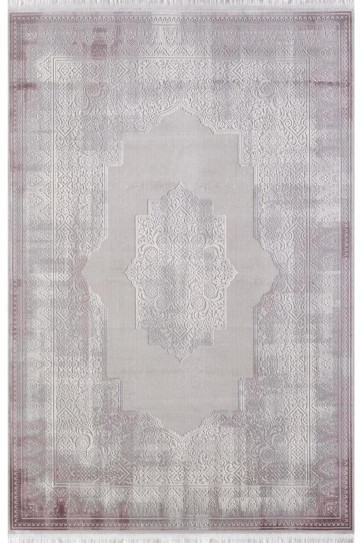 Gümüşsuyu Legro 11564 Gri 8 mm Akrilik Yumuşak Yıkanabilir İnce Kaymaz Dikdörtgen Makine Dokuma Salon Halısı 60x90 cm