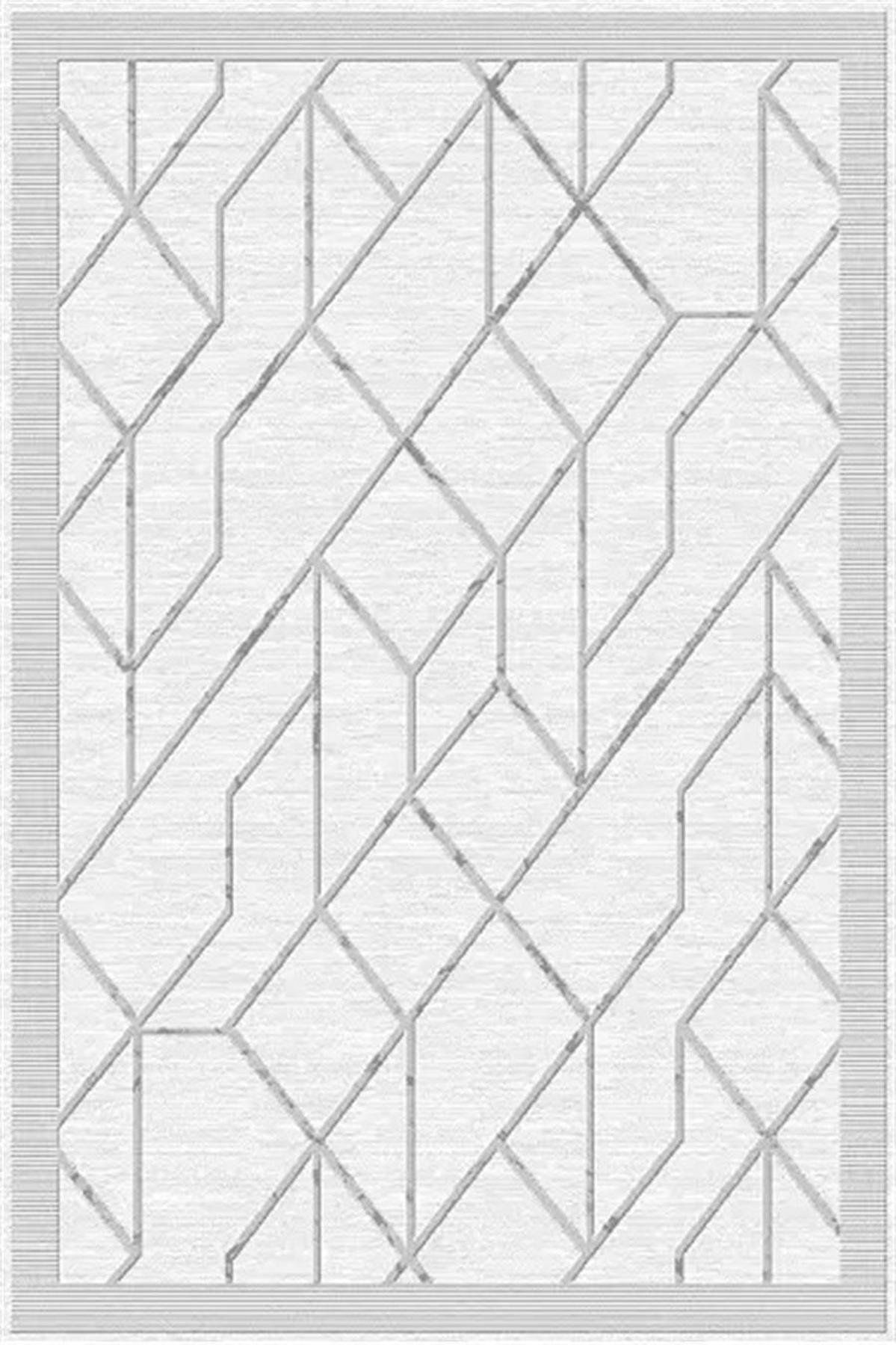 Kreasyon Halı Universal A0301 Krem 8 mm Akrilik Yıkanabilir Kalın Kaymaz Pamuk Taban Dikdörtgen Makine Dokuma Salon Halısı 100x300 cm