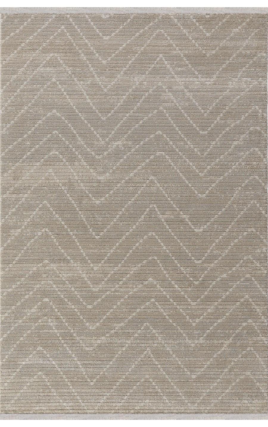 Padişah Bono Krem 7 mm Akrilik Yumuşak Yıkanabilir İnce Kaymaz Dikdörtgen Makine Dokuma Salon Halısı 80x150 cm