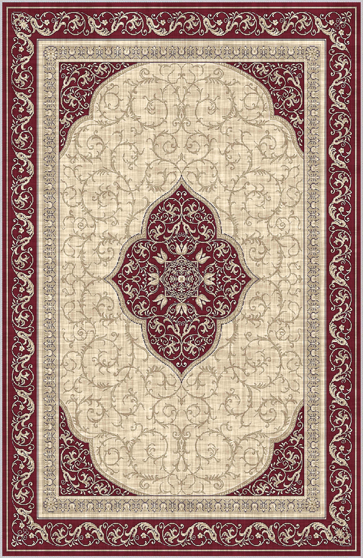 Rovigo Home RVG0786 Çok Renkli 8 mm Polyester Antibakteriyel-Leke Tutmaz-Toz Tutmaz Yıkanabilir İnce Kaymaz Dot Taban Dikdörtgen Makine Dokuma Salon Halısı 150x230 cm