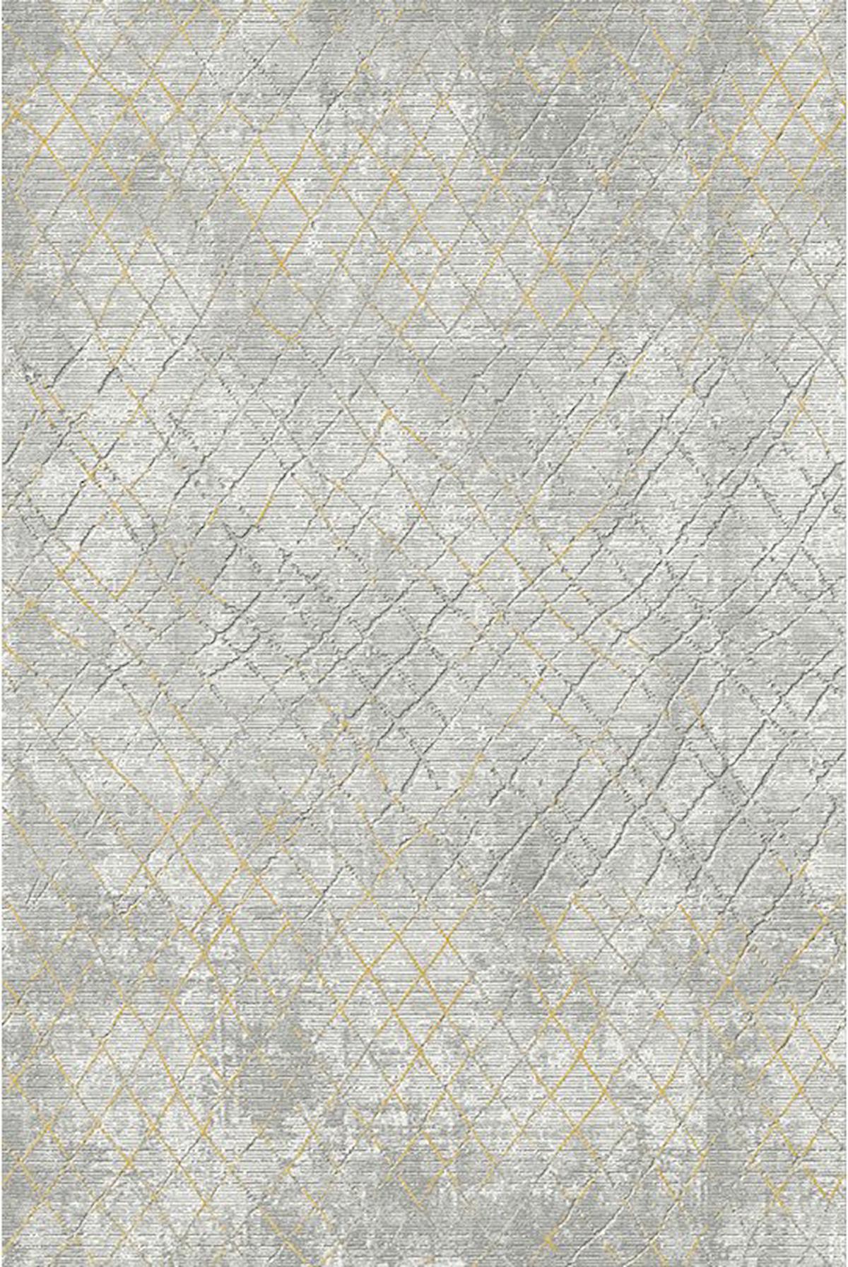 Kreasyon Halı Hesna A0004 Krem Akrilik Yıkanabilir Kalın Pamuk Taban Dikdörtgen Makine Dokuma Salon Halısı 150x233 cm