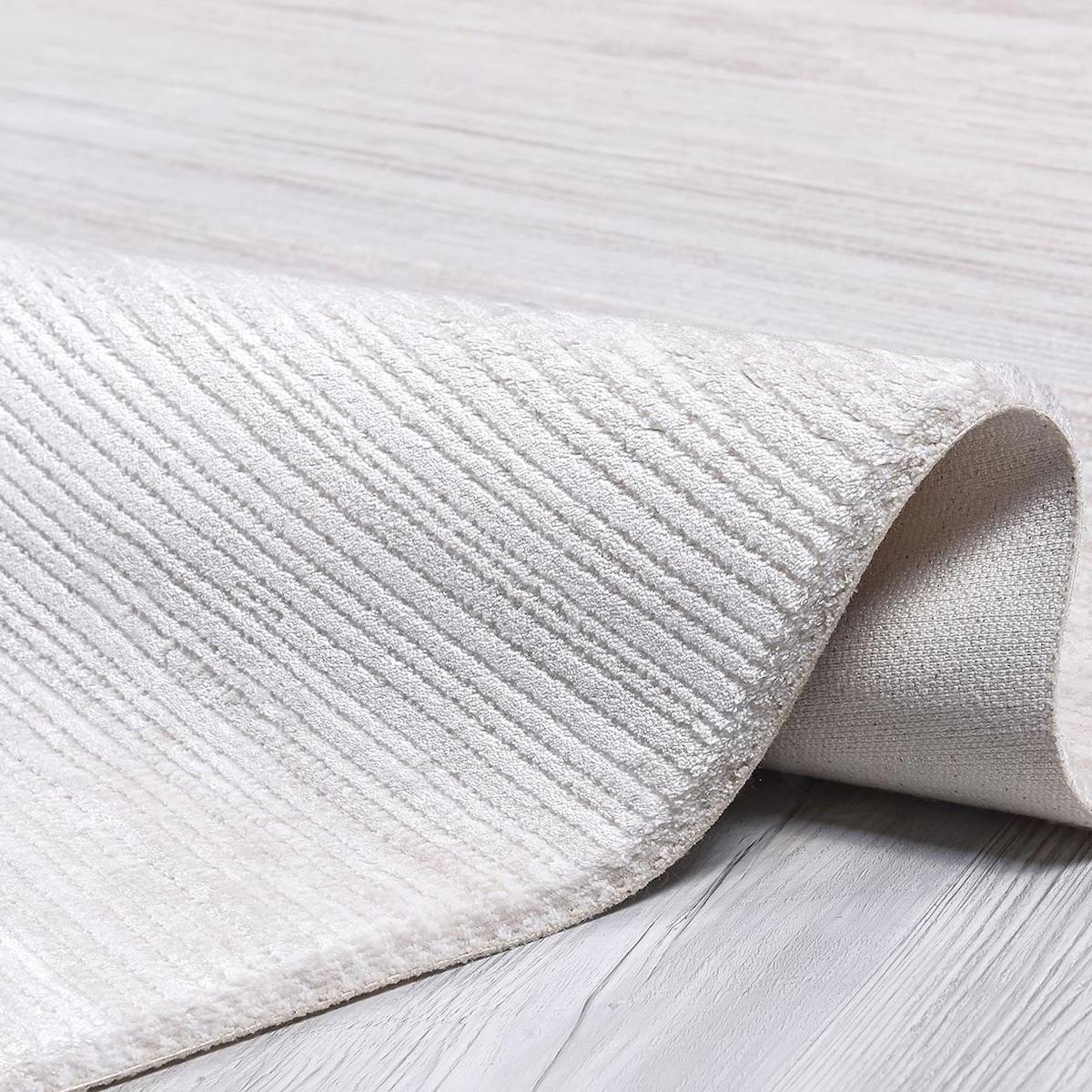 Kreasyon Halı Elkenz 7555 Krem 12 mm Akrilik Yıkanabilir Kalın Pamuk Taban Dikdörtgen Makine Dokuma Salon Halısı 125x200 cm