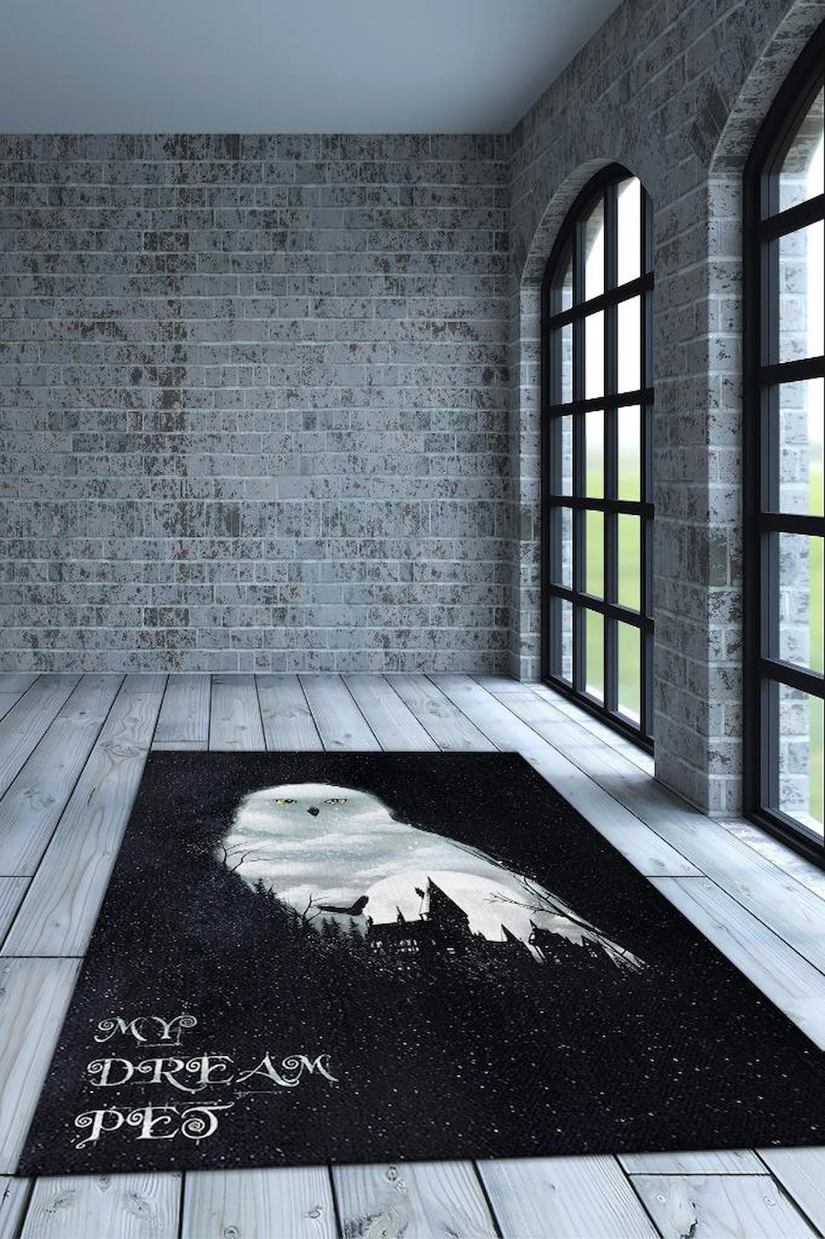 Homshtag Harry Potter Krem 4 mm Pamuk Antistatik Yıkanabilir İnce Kaymaz Dikdörtgen Makine Dokuma Çocuk Odası Halısı