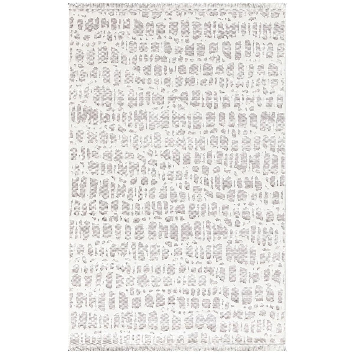İpek Mekik Halı Duru Risby 1850 Krem 10 mm Polyester Yıkanabilir Orta Kaymaz Dikdörtgen Makine Dokuma Antre-Çocuk Odası-Salon-Yatak Odası Halısı 100x150 cm