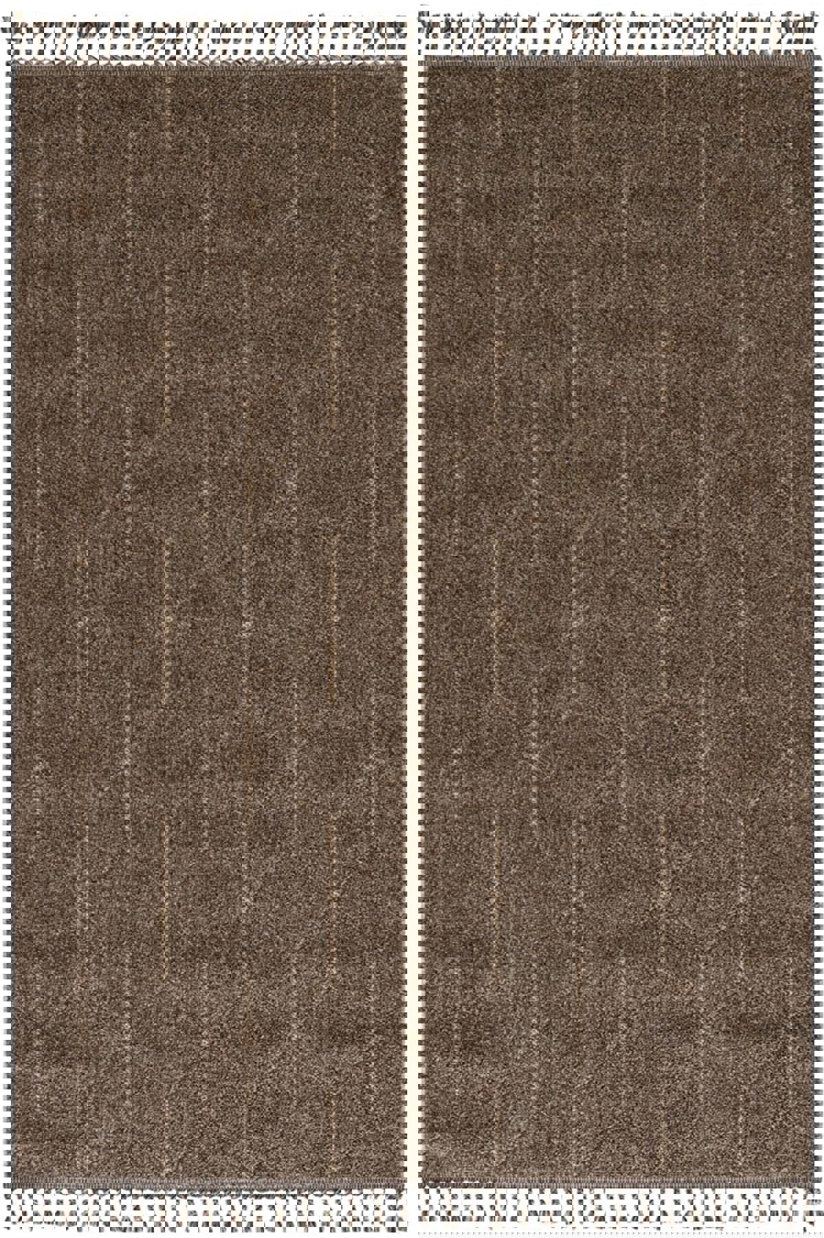 Enti Halı Bukle 1408 Gri 7 mm Polyester Toz Tutmaz Yıkanabilir Orta Dikdörtgen Makine Dokuma Salon Halısı 120x180 cm