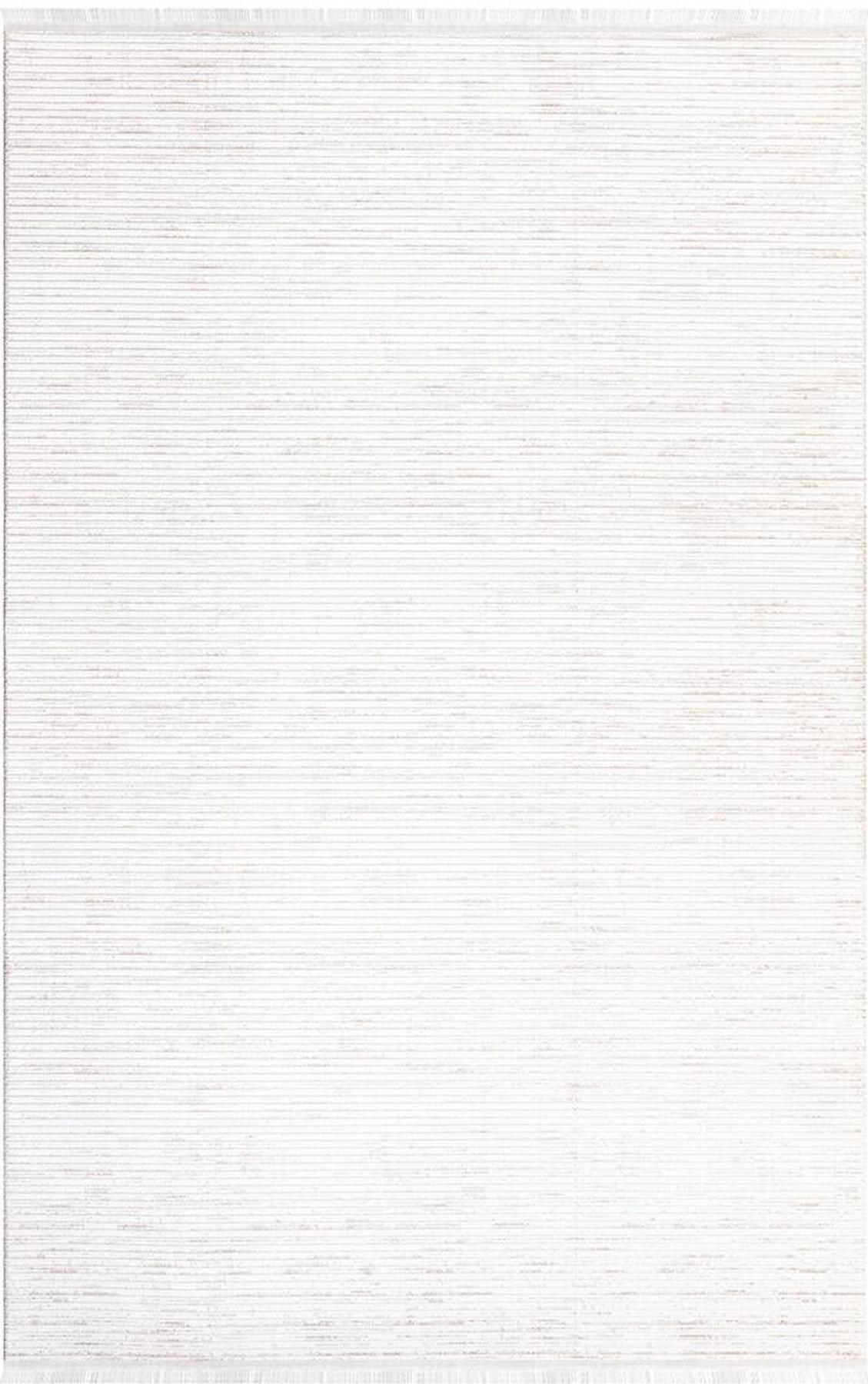 İpek Mekik Halı Filiya Ekru 8 mm Akrilik Yıkanabilir Orta Kaymaz Pamuk Taban Dikdörtgen Makine Dokuma Antre-Çocuk Odası-Salon-Yatak Odası Halısı 80x300 cm