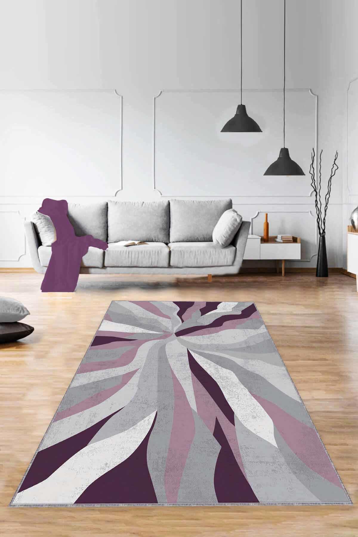 Viva Home ME007 Çok Renkli 7 mm Mikropolyester Yıkanabilir İnce Kaymaz Dikdörtgen Makine Dokuma Salon Halısı 100x300 cm