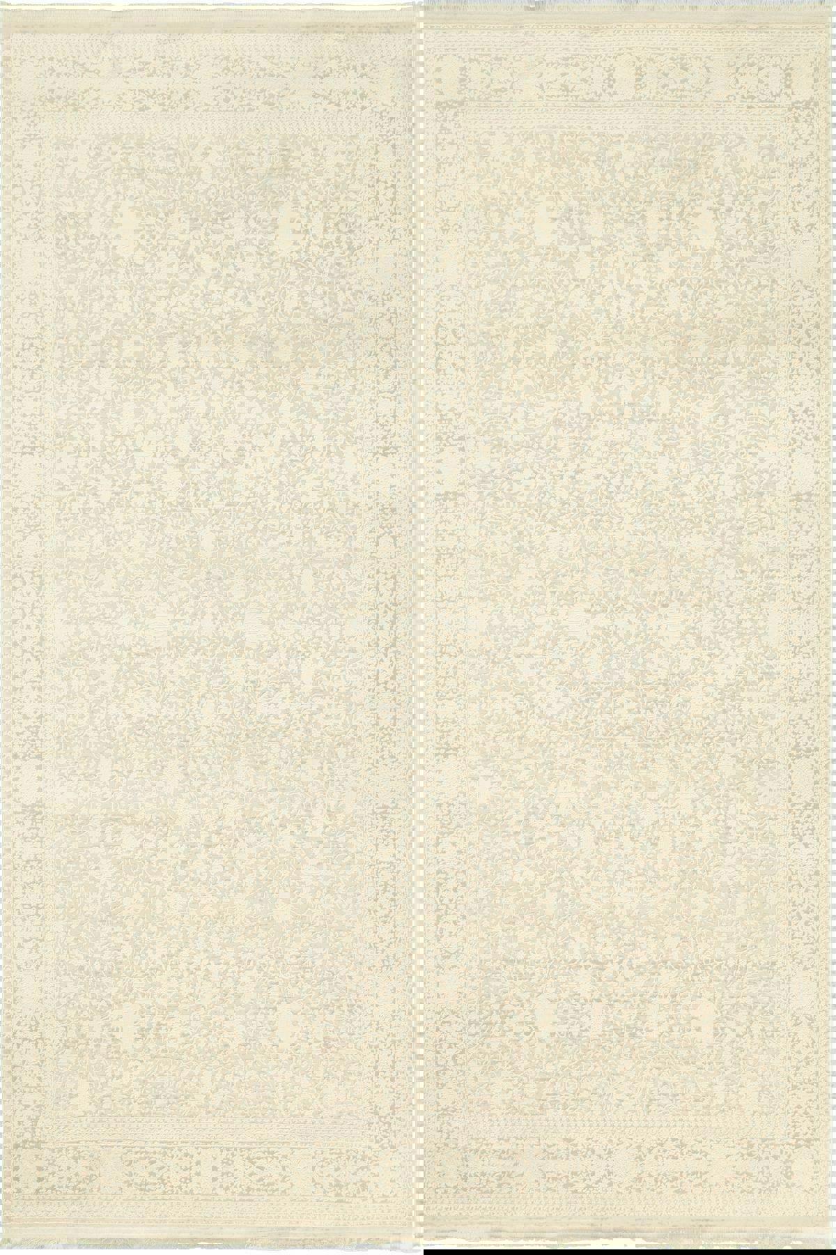 La Boutique Bianca BC08 Krem 10 mm Viskon Toz tutmaz Yıkanabilir İnce Kaymaz Dikdörtgen Makine Dokuma Salon Halısı 80x1050 cm