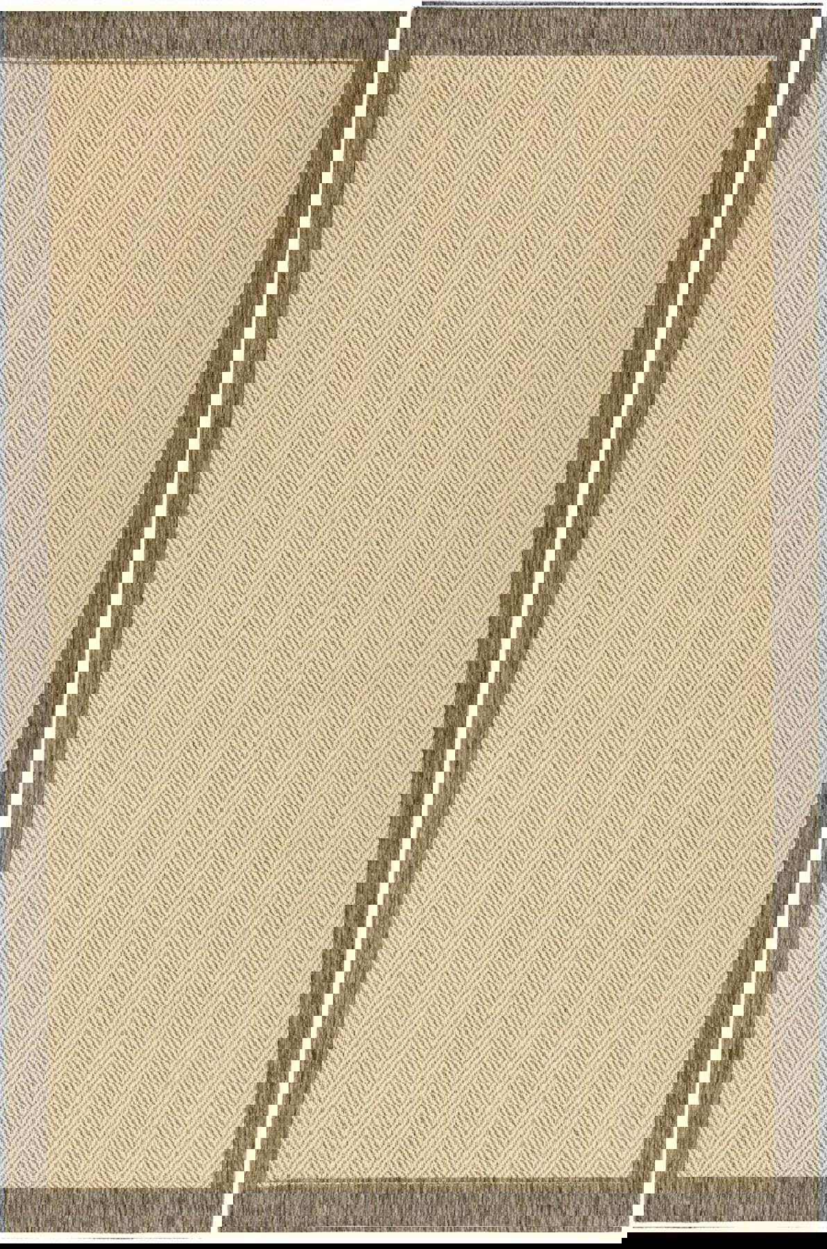Tuğra Halı Asia AS2 Krem 4 mm Polyester Hav Tutmaz-Toz Tutmaz Yıkanabilir İnce Kaymaz Dikdörtgen İç ve Dış Mekan Halısı 140x200 cm