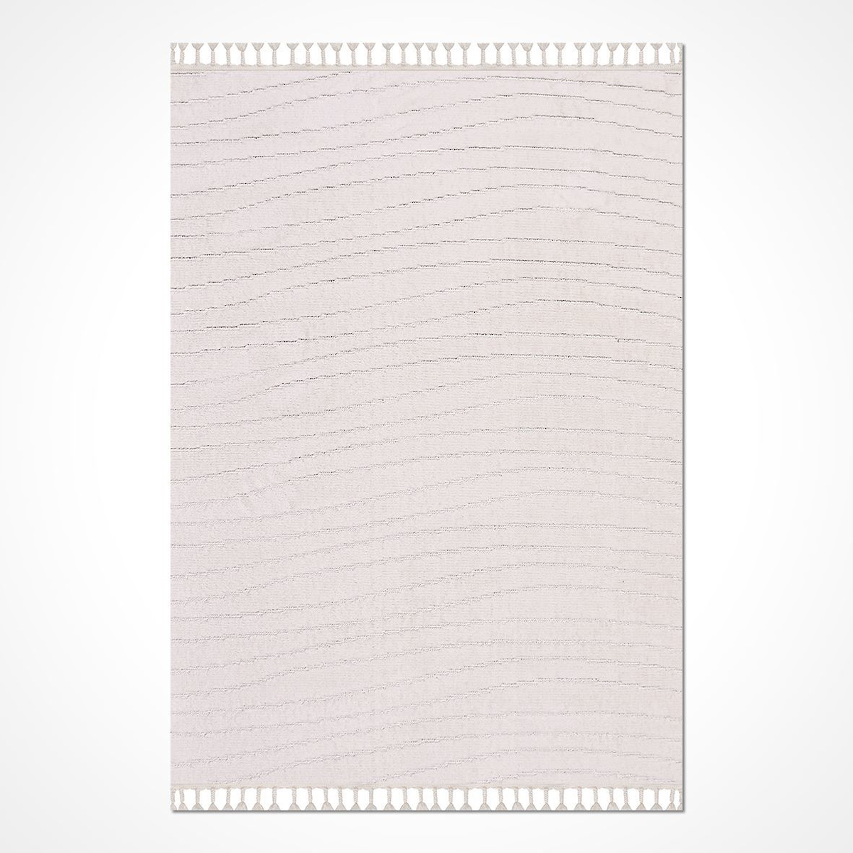 Crea Halı Satürn 2356AK Krem 10 mm Polyester Yumuşak Yıkanabilir Orta Dikdörtgen Makine Dokuma Salon Halısı 140x200 cm