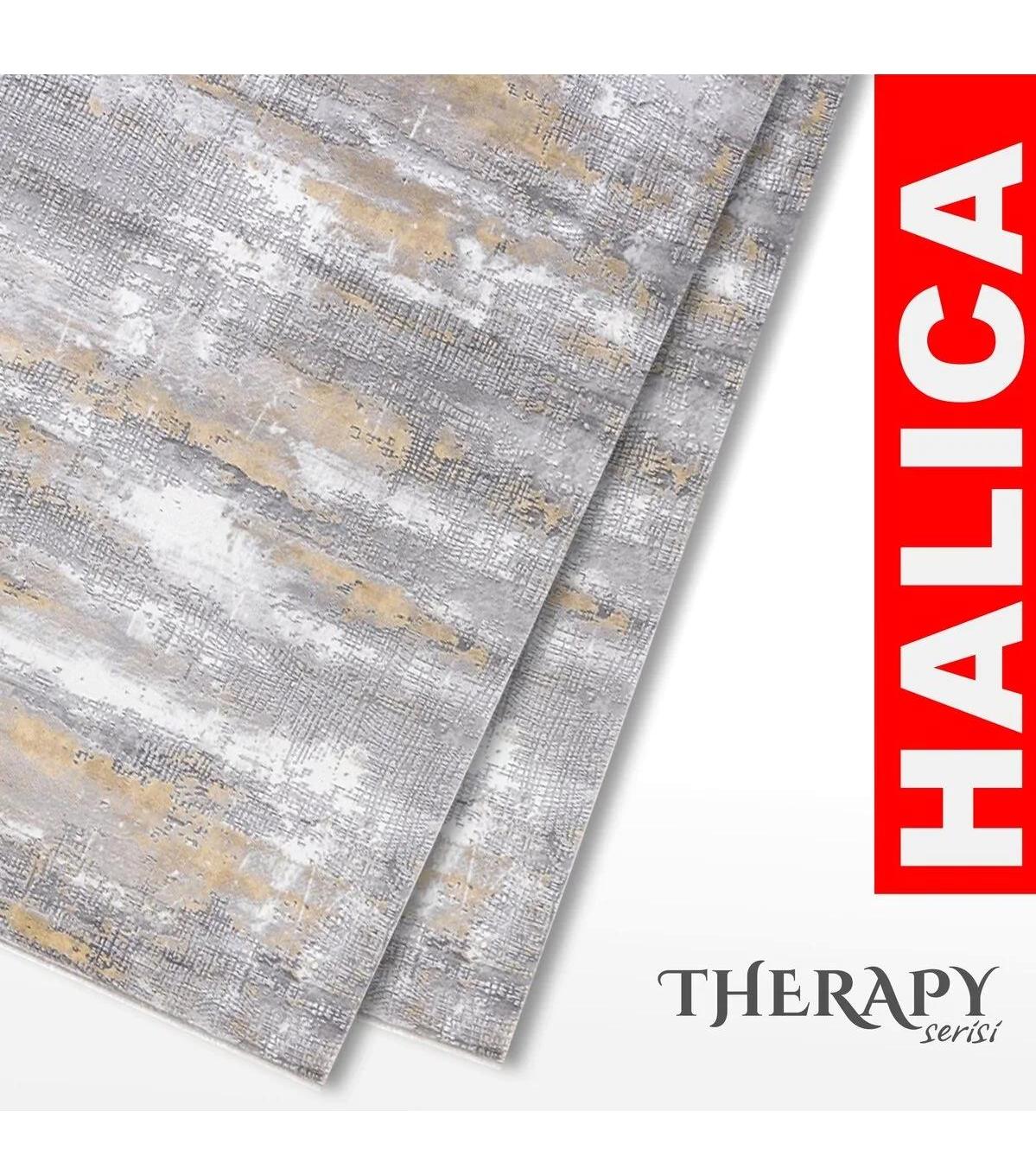 Merinos Therapy 19127 Çok Renkli 8 mm Akrilik-Pamuk-Polyester Katlanabilir-Kırılma Yapmaz Yıkanabilir İnce Kaymaz Dikdörtgen Makine Dokuma Salon Halısı