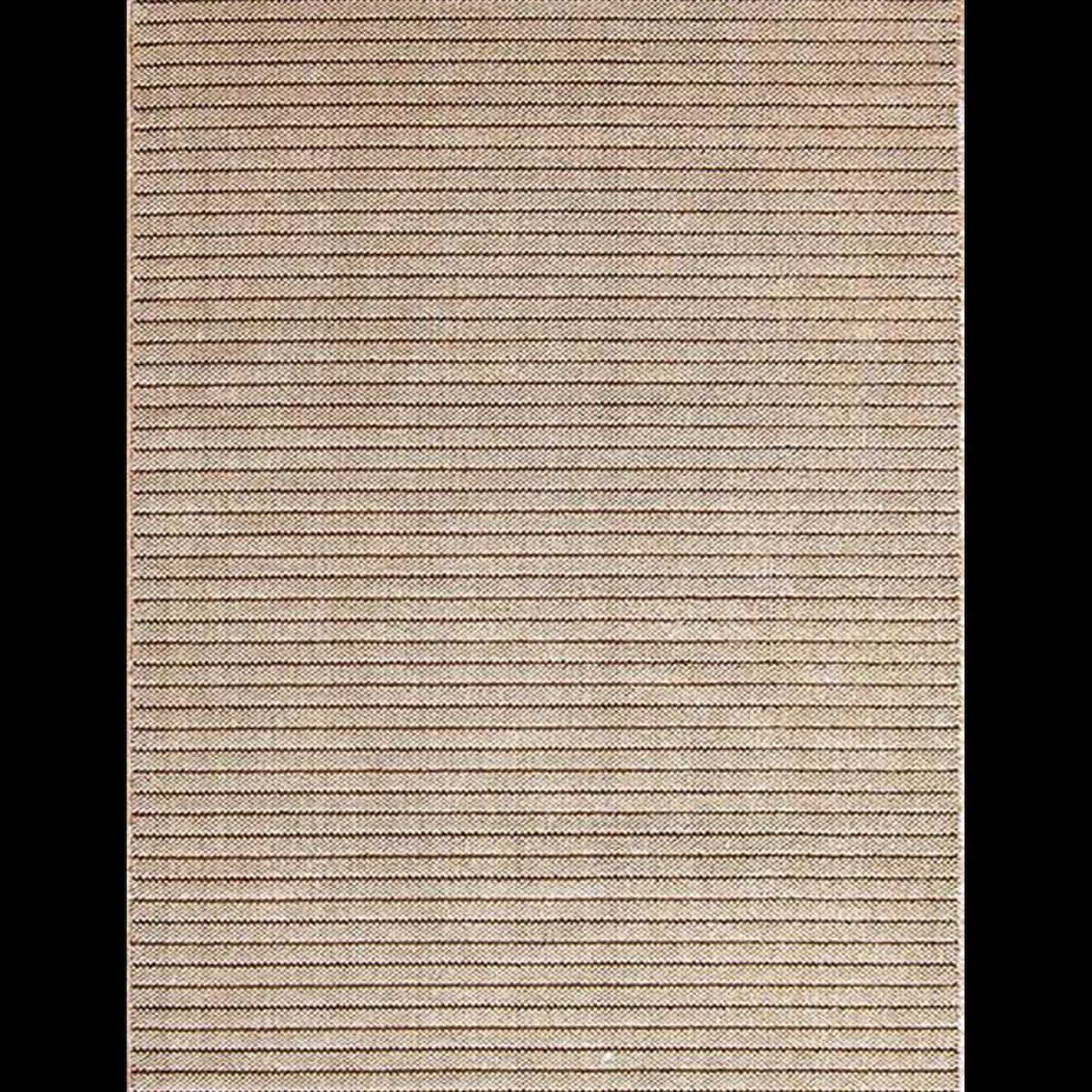Hoom Rugs Bukle 1412 Bej 8 mm Polipropilen Antialerjenik Yıkanabilir Orta Kaymaz Geometrik Dikdörtgen Makine Dokuma Salon Halısı 80x300 cm