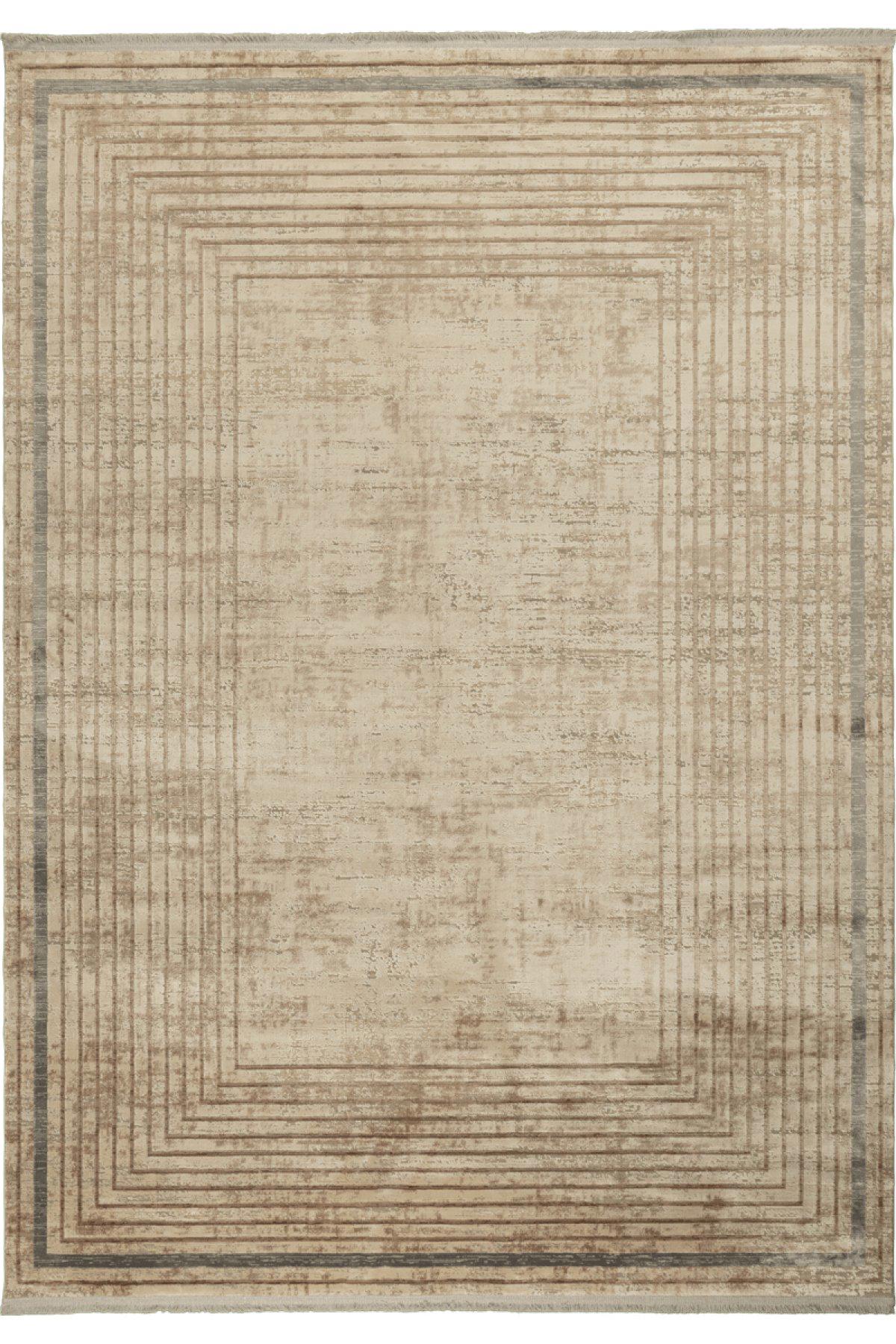 Tuğra Halı Pierre PR07 Çok Renkli 7 mm Akrilik-Viskon Toz Tutmaz Yıkanabilir İnce Dikdörtgen Makine Dokuma Antre-Oturma Odası-Salon-Yatak Odası Halısı 200x290 cm