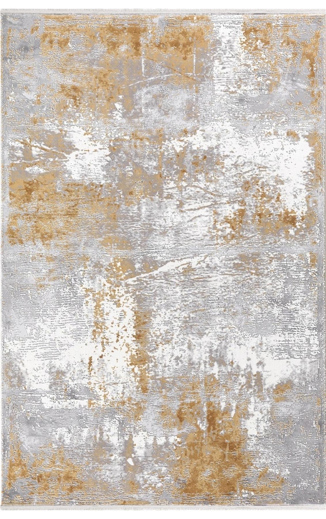 Dinarsu Electra 31977 Gri 7 mm Akrilik Silinebilir Yıkanabilir Orta Kaymaz Dikdörtgen Makine Dokuma Salon Halısı 100x150 cm