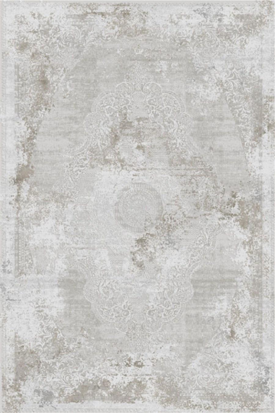 Padişah Rönesans Gri 7 mm Akrilik Yumuşak Yıkanabilir İnce Kaymaz Dikdörtgen Makine Dokuma Salon Halısı 200x290 cm