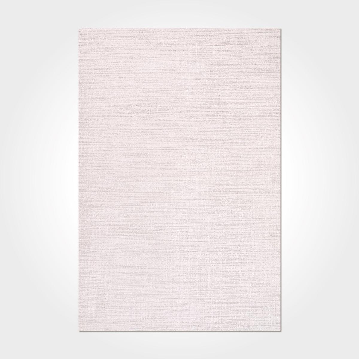 Dekozer Beyaz - Krem 8 mm Akrilik Yalıtıma Yardımcı Yıkanabilir İnce Pamuk Taban Dikdörtgen Makine Dokuma Salon Halısı 120x180 cm