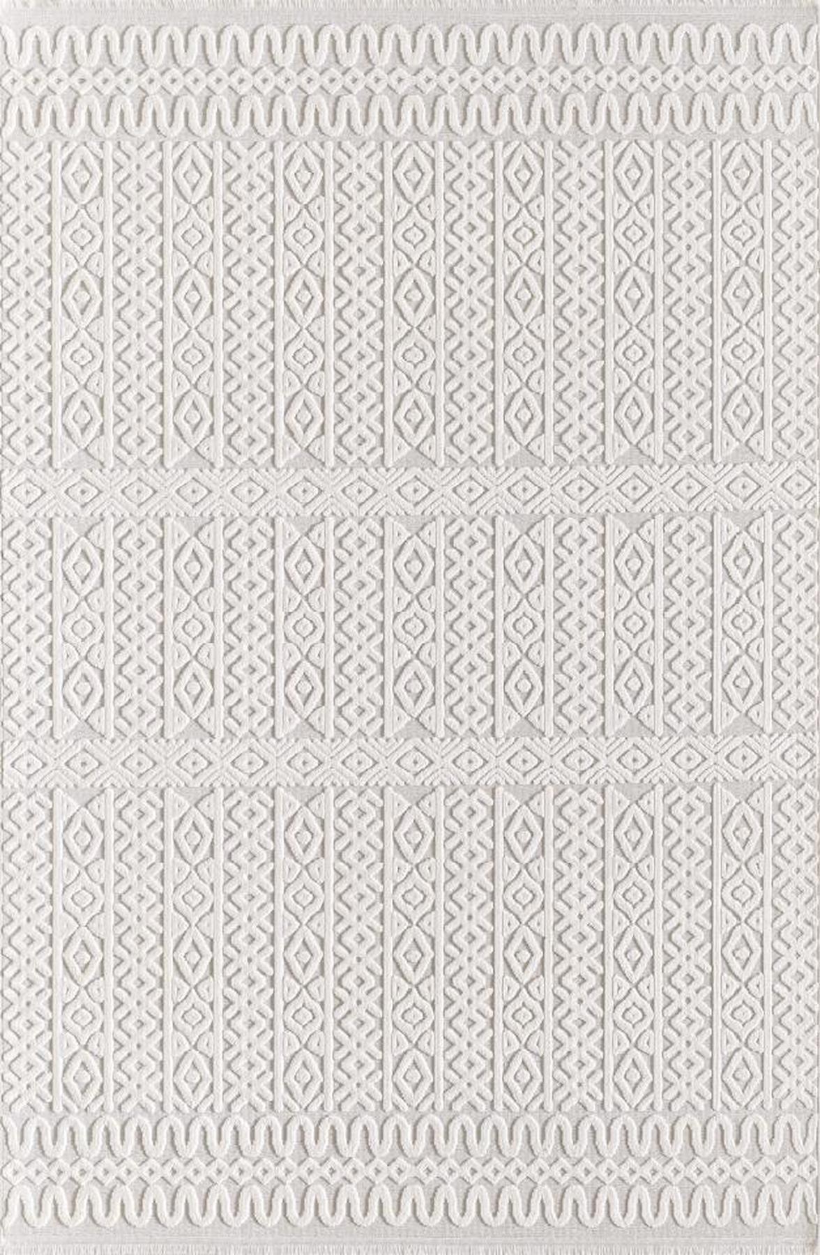 Pierre Cardin Maxwell Krem 5 mm Mikropolyester Yumuşak Yıkanabilir İnce Kaymaz Dikdörtgen Makine Dokuma Salon Halısı 150x220 cm