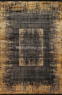 Gümüşsuyu Tierra 12894 Altın 0.9 mm Pamuk-Polyester Antibakteriyel Yıkanabilir İnce Kaymaz Taban Dikdörtgen Makine Dokuma Salon Halısı 200x290 cm