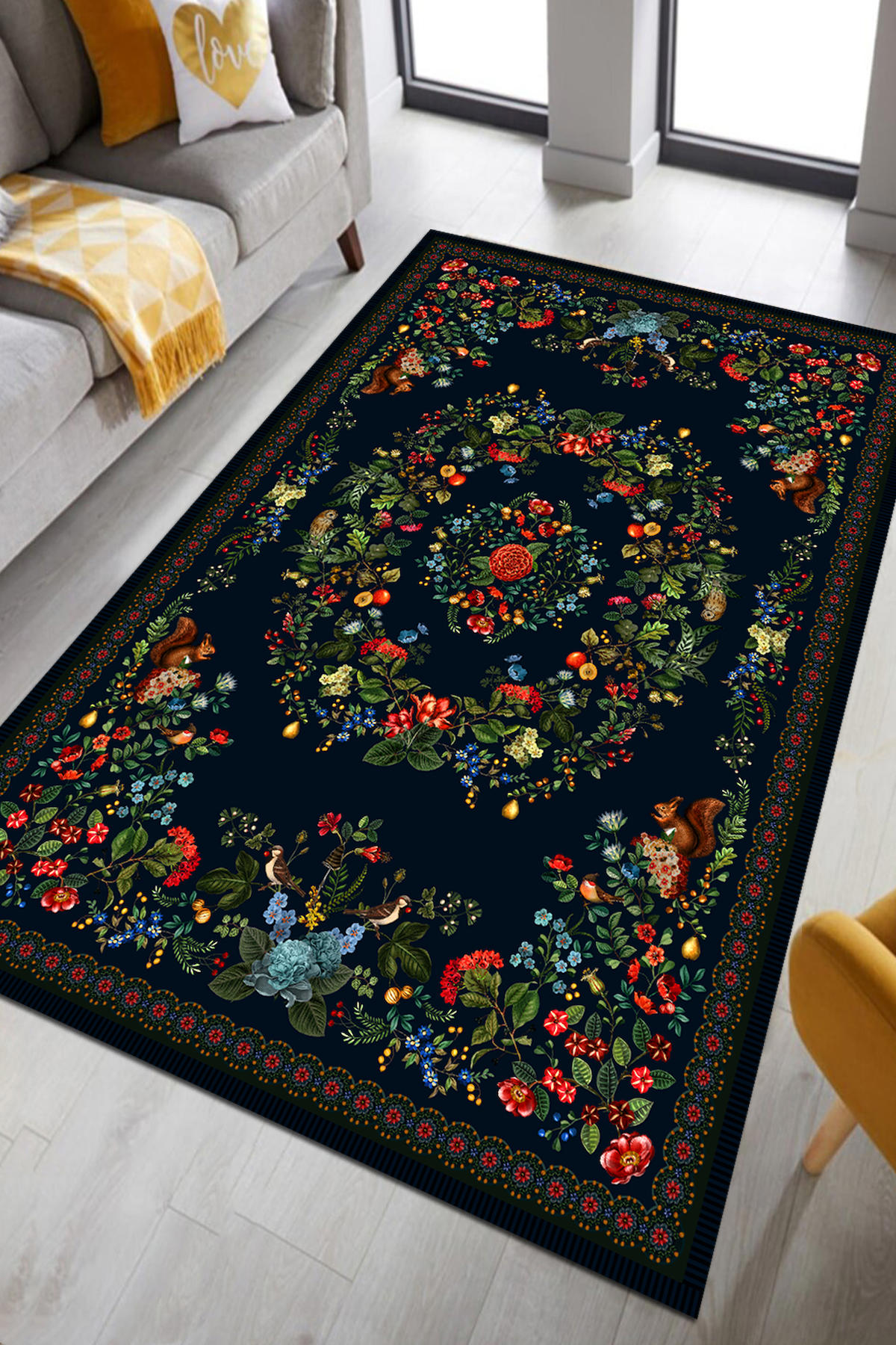 İlyaki Home Jillian Krem 0.5 mm Pamuk Antibakteriyel Yıkanabilir İnce Kaymaz Pamuk Taban Dikdörtgen Makine Dokuma Salon Halısı 80x150 cm