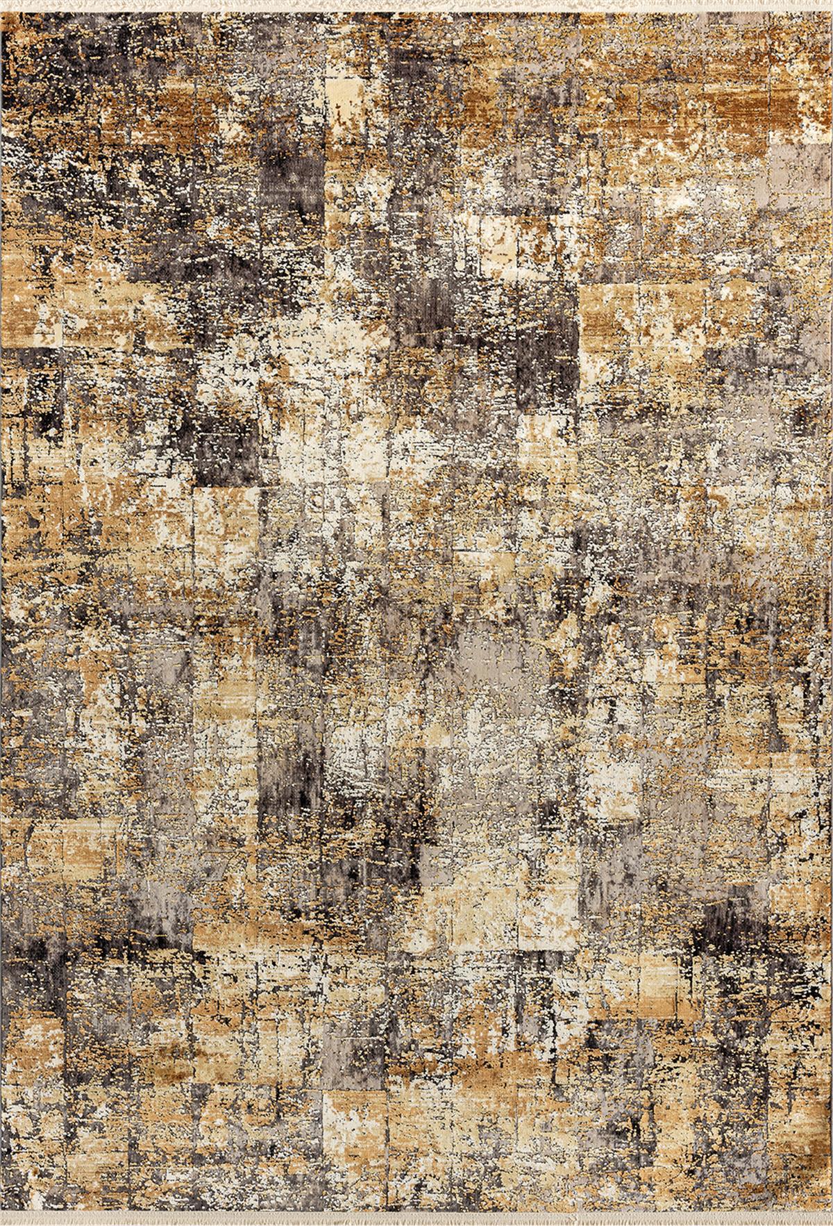 Sanat Halı Oasis 1873 Çok Renkli 8 mm Viskon Antibakteriyel Yıkanabilir Kalın Kaymaz Lateks Taban Dikdörtgen Makine Dokuma Salon Halısı 80x500 cm