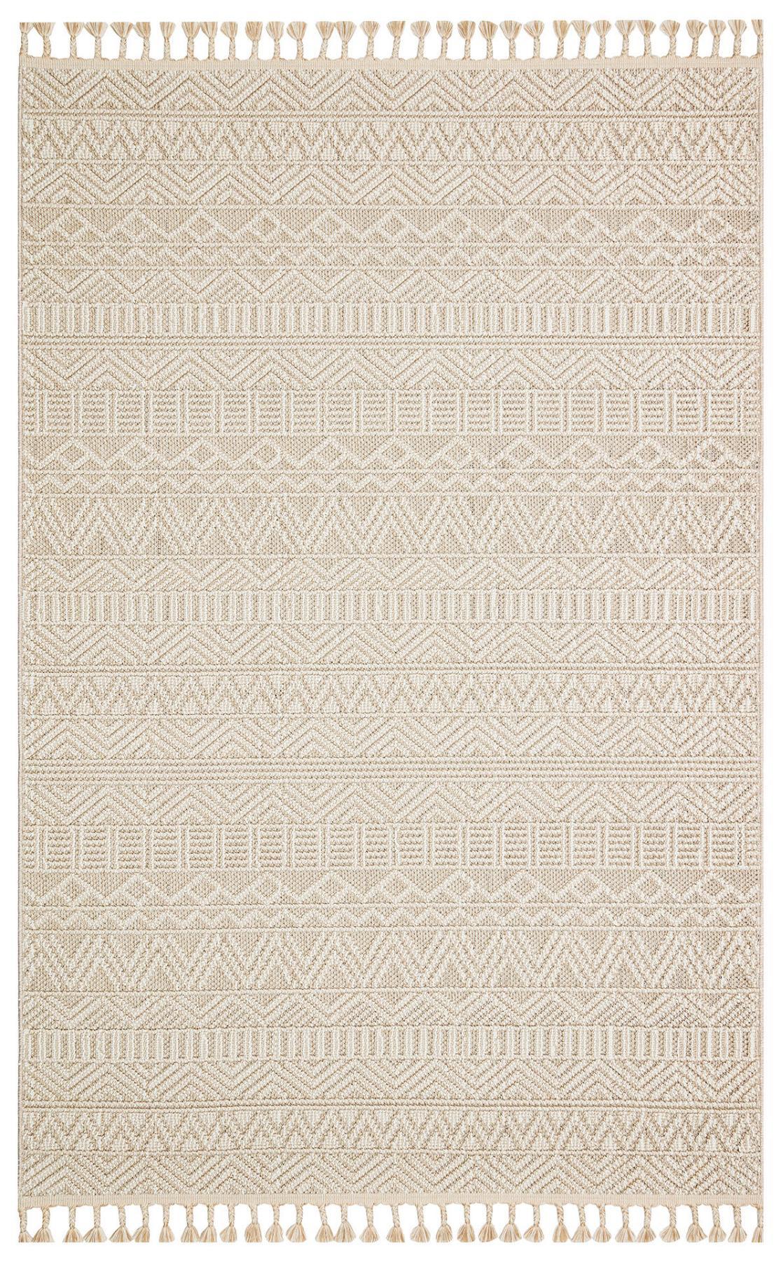 Eko Halı Soho SH14 Krem 10 mm Polyester İnce Dikdörtgen Makine Dokuma Salon Halısı 120x180 cm