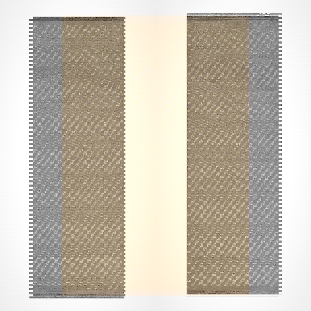 Crea Halı Havai HP08 Krem 7 mm Polyester Antibakteriyel Yıkanabilir Orta Geometrik Dikdörtgen Makine Dokuma Salon Halısı 180x250 cm