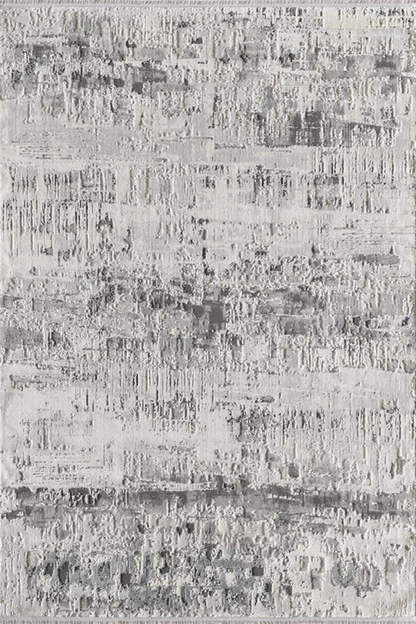 Artemis Halı Zen 0674A Gri Akrilik Yıkanabilir İnce Kaymaz Jüt Taban Dikdörtgen Makine Dokuma Salon Halısı 150x200 cm