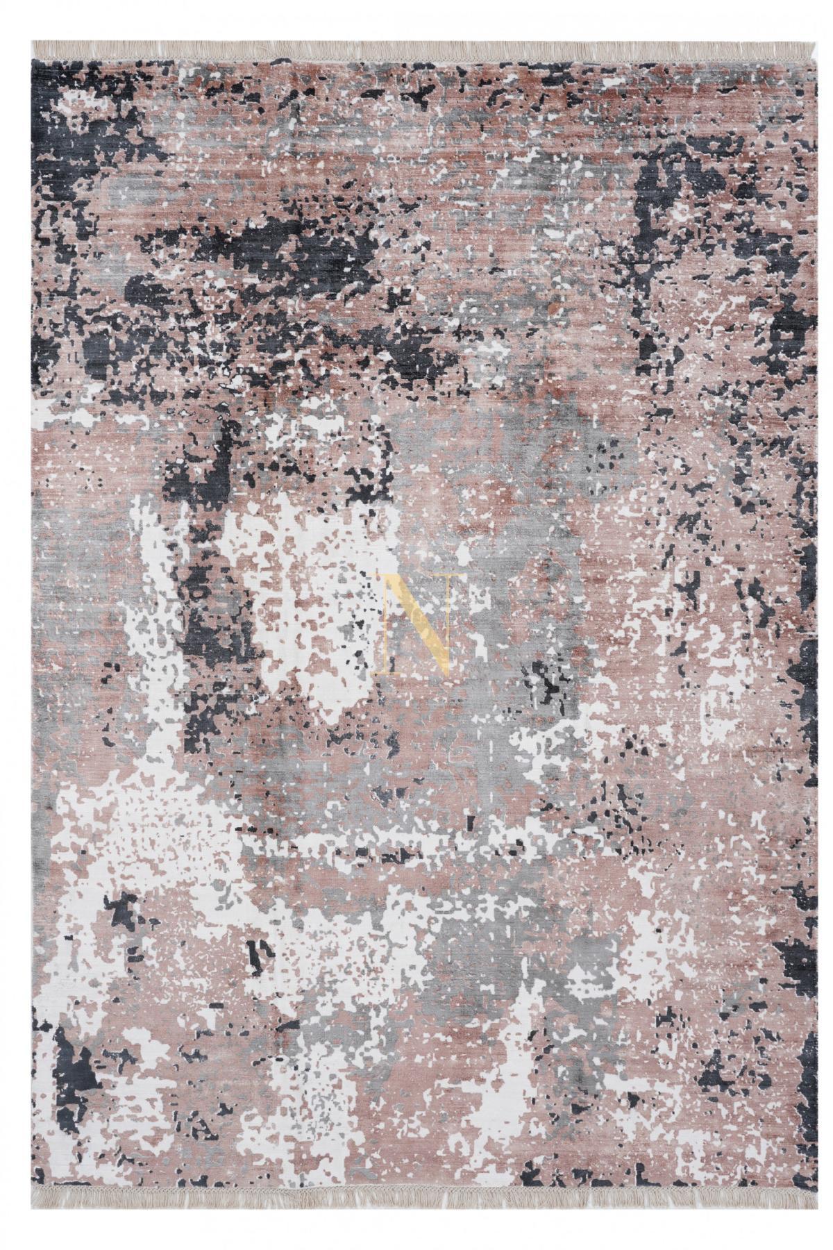 Naar Halı KC202 Krem 10 mm Bambu Silinebilir Yıkanabilir Orta Dikdörtgen El Dokuması Salon Halısı 180x280 cm