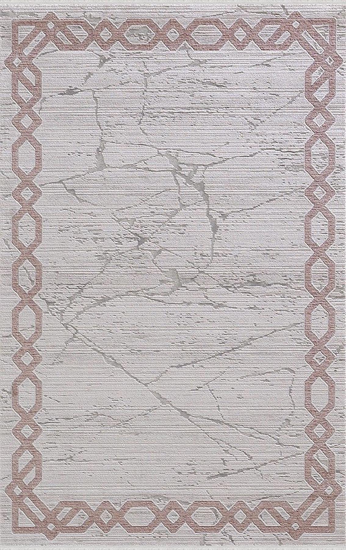 Merinos Diyez 34931 Krem 9 mm Akrilik Yıkanabilir İnce Kaymaz Dikdörtgen Makine Dokuma Salon Halısı 160x230 cm