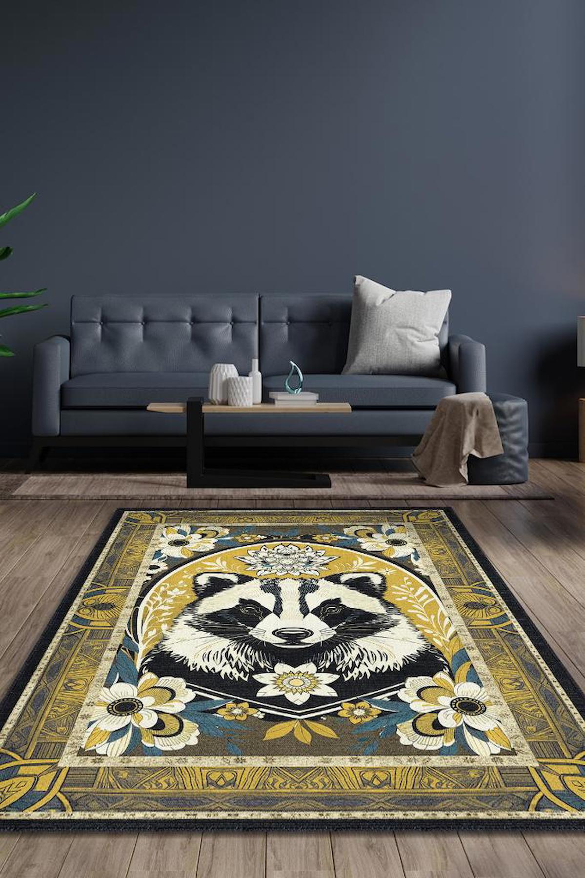 Homshtag Nuh'un Gemisi Krem 4 mm Pamuk Antistatik Yıkanabilir İnce Kaymaz Dikdörtgen Makine Dokuma Salon Halısı 75x300 cm
