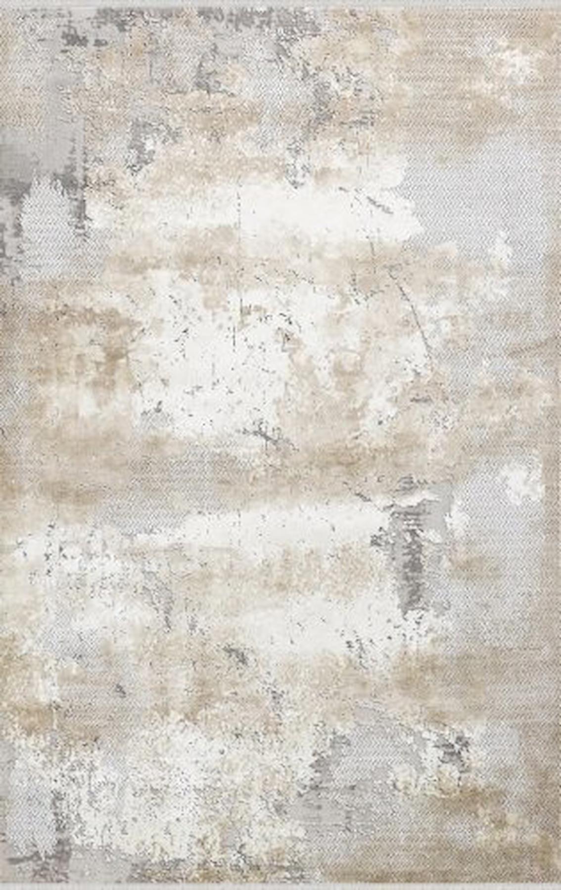 Merinos Tresor 19934 Krem 10 mm Akrilik Yumuşak Yıkanabilir Kalın Kaymaz Dikdörtgen Makine Dokuma Salon Halısı 100x300 cm
