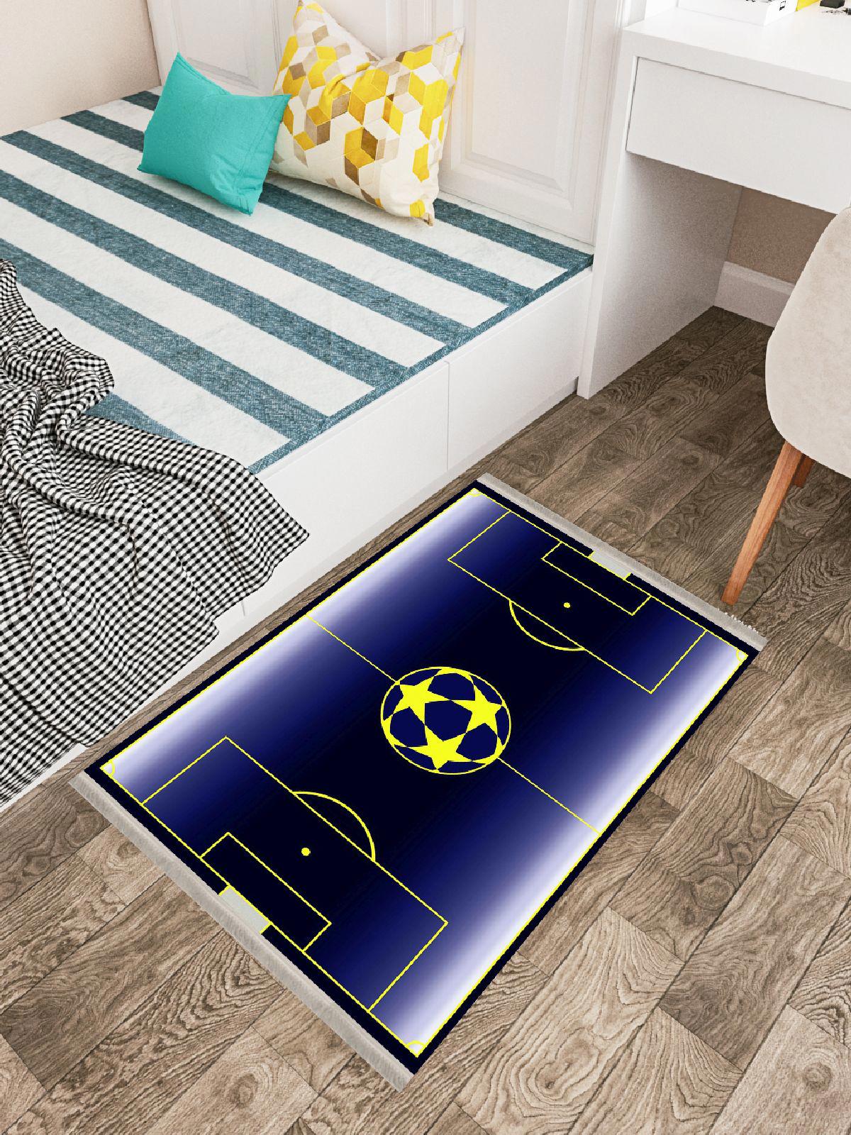 Enbe Collection E-CK10017D Çok Renkli 5 mm Pamuk Antibakteriyel Yıkanabilir Orta Kaymaz Dot Taban Dikdörtgen Makine Dokuma Çocuk Odası Halısı 100x300 cm