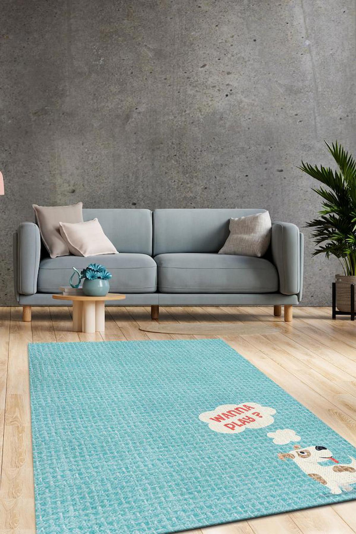 Homshtag Oynayalım Mı Çok Renkli 1 mm Pamuk Antistatik Yıkanabilir İnce Kaymaz Dikdörtgen Makine Dokuma Salon Halısı 80x500 cm