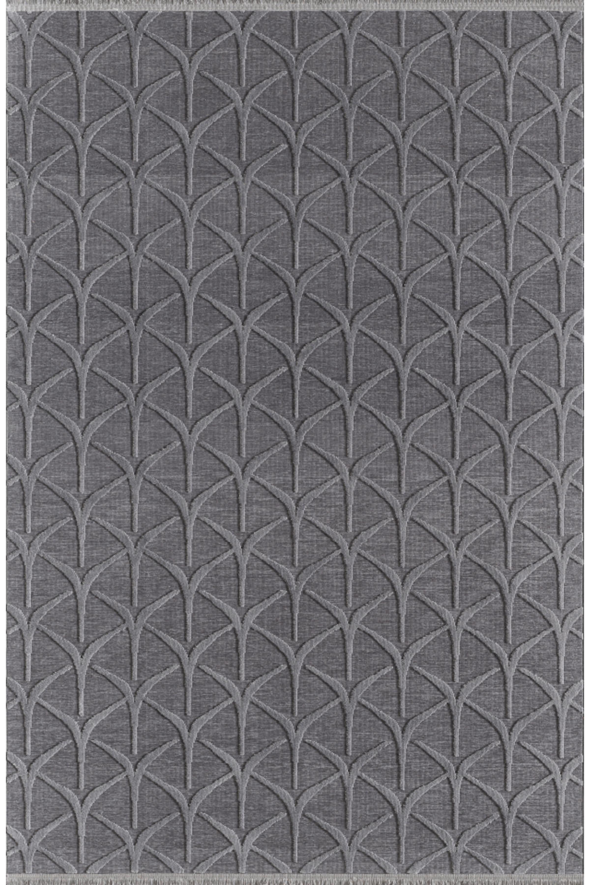Pierre Cardin Maxwell Antrasit 9 mm Mikropolyester Yumuşak Yıkanabilir İnce Kaymaz Dikdörtgen Makine Dokuma Salon Halısı 80x250 cm