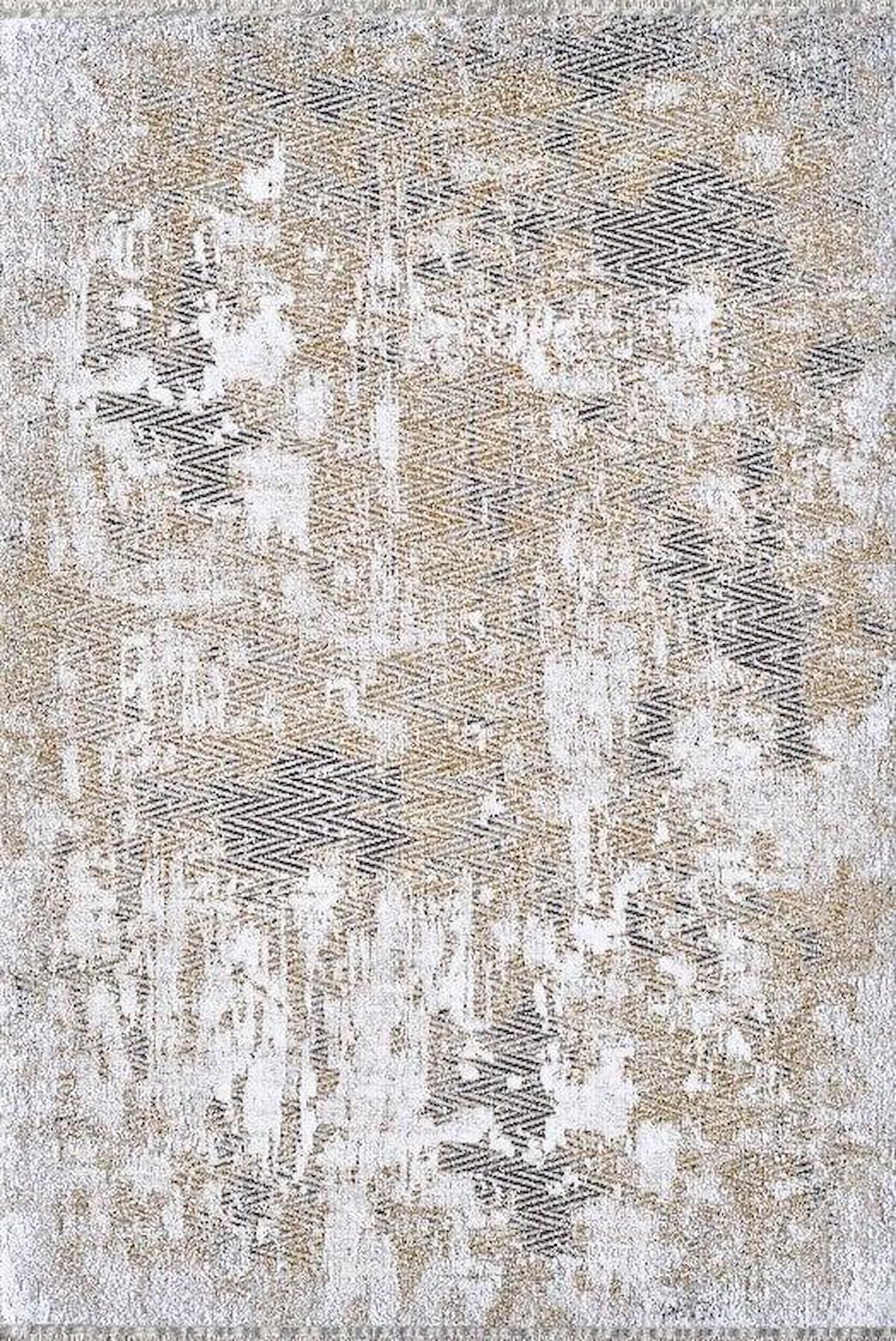 Atlas Halı Vage VQ02B Bej Akrilik Yıkanabilir İnce Kaymaz Jüt Taban Dikdörtgen Makine Dokuma Salon Halısı 100x200 cm