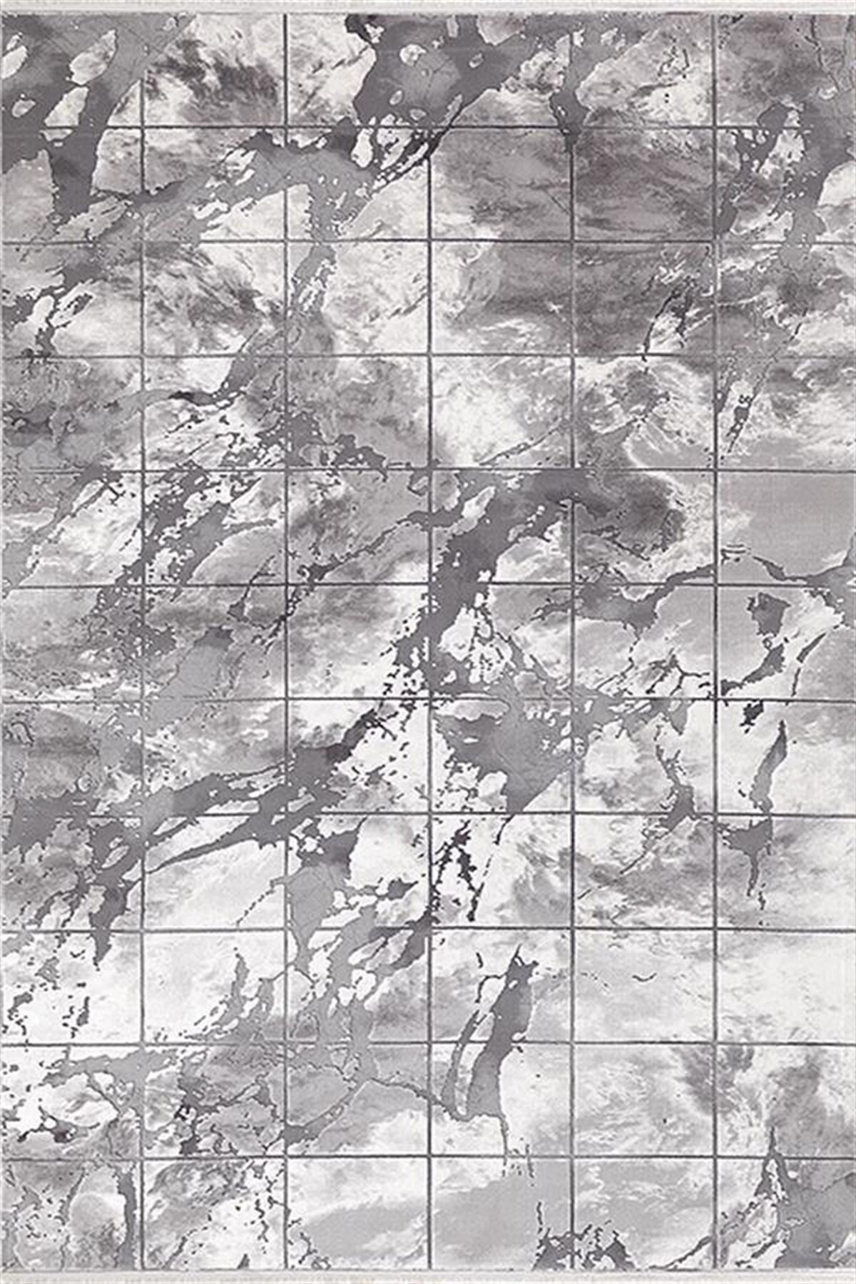 Efsane Halı Astra 31979 Gri 13 mm Akrilik Silinebilir Yıkanabilir Kalın Kaymaz Dikdörtgen Makine Dokuma Salon Halısı 100x150 cm
