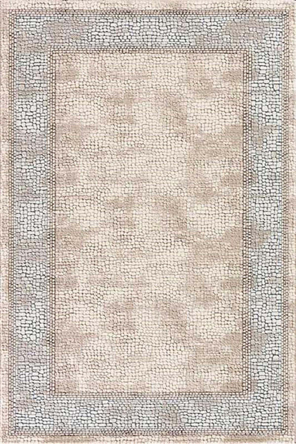 Efsane Halı Prisma PR019 Mavi 11 mm Akrilik Silinebilir Yıkanabilir Orta Kaymaz Dikdörtgen Makine Dokuma Oturma Odası Halısı 80x150 cm