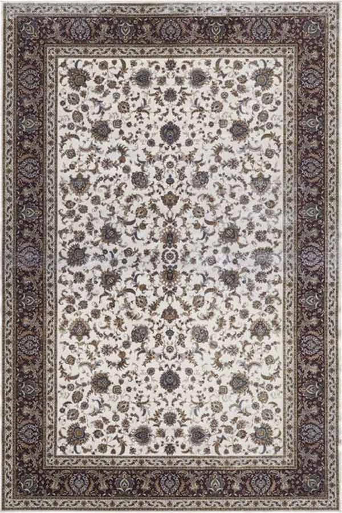 Artemis Halı Silk 5160B Bej-Krem 4 mm Akrilik Yıkanabilir İnce Kaymaz Jüt Taban Dikdörtgen Makine Dokuma Salon Halısı 160x230 cm