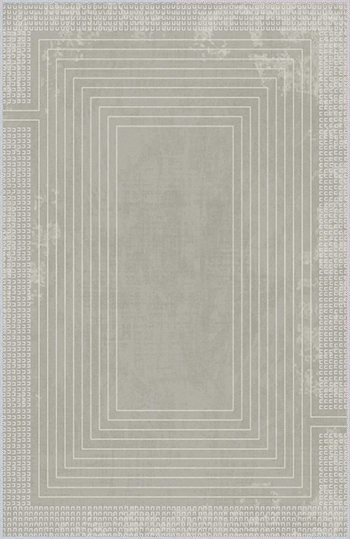 Rovigo Home RVG1354-HT397 Krem 8 mm Polyester Antibakteriyel-Leke Tutmaz-Toz Tutmaz Yıkanabilir İnce Kaymaz Dot Taban Dikdörtgen Makine Dokuma Salon Halısı 80x180 cm