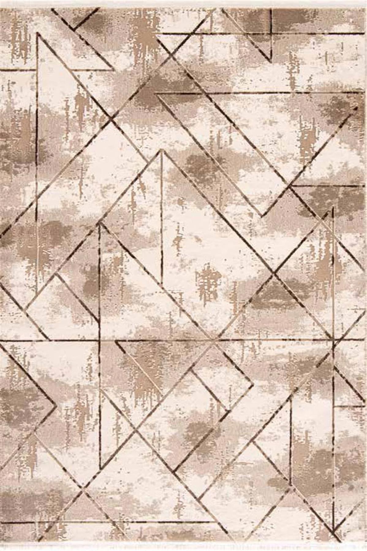 Enti Halı Lizbon 4506 Vizon 11 mm Akrilik Silinebilir Yıkanabilir Orta Dikdörtgen Makine Dokuma Salon Halısı 180x180 cm