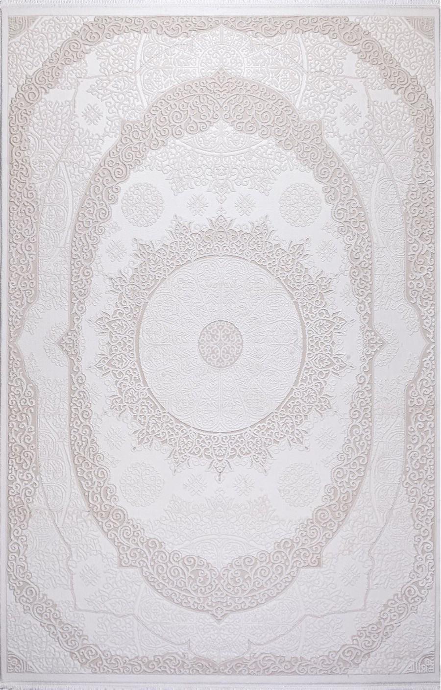 Kreasyon Halı Elkenz 7552 Bej 12 mm Akrilik Yalıtıma Yardımcı Yıkanabilir İnce Kaymaz Pamuk Taban Dikdörtgen Makine Dokuma Salon Halısı 160x300 cm