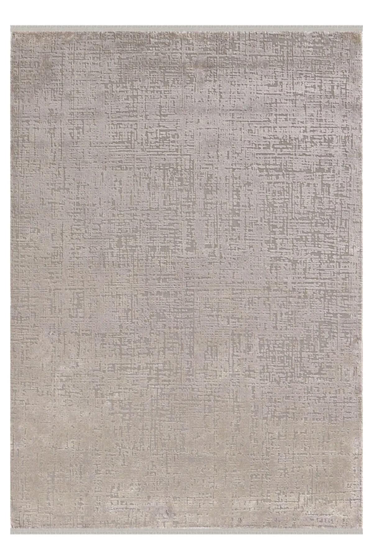 Merinos Lavi 34667 Vizon 11 mm Akrilik Toz Tutmaz Yıkanabilir İnce Kaymaz Dikdörtgen Makine Dokuma Salon Halısı 100x100 cm
