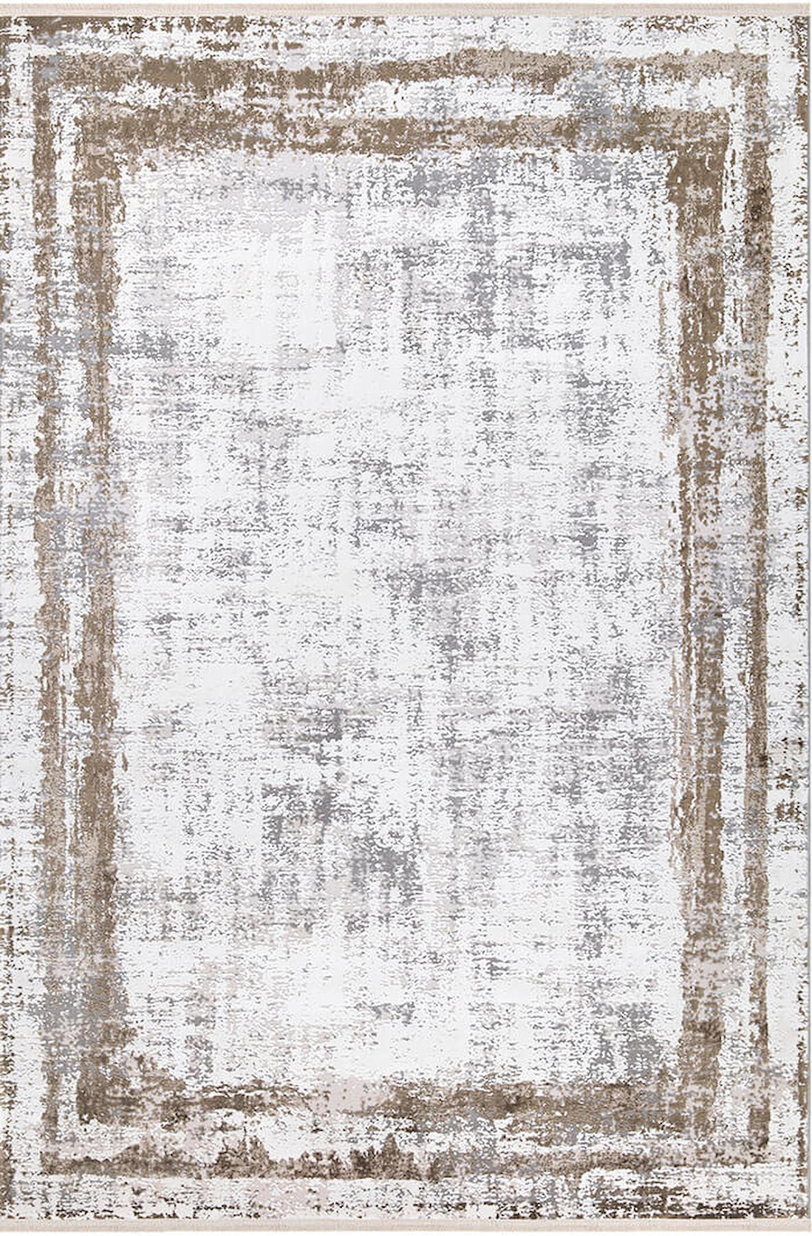 İpek Home 12029 Kahverengi 8 mm Akrilik Yalıtıma Yardımcı Yıkanabilir Orta Kaymaz Pamuk Taban Dikdörtgen Makine Dokuma Salon Halısı 80x200 cm