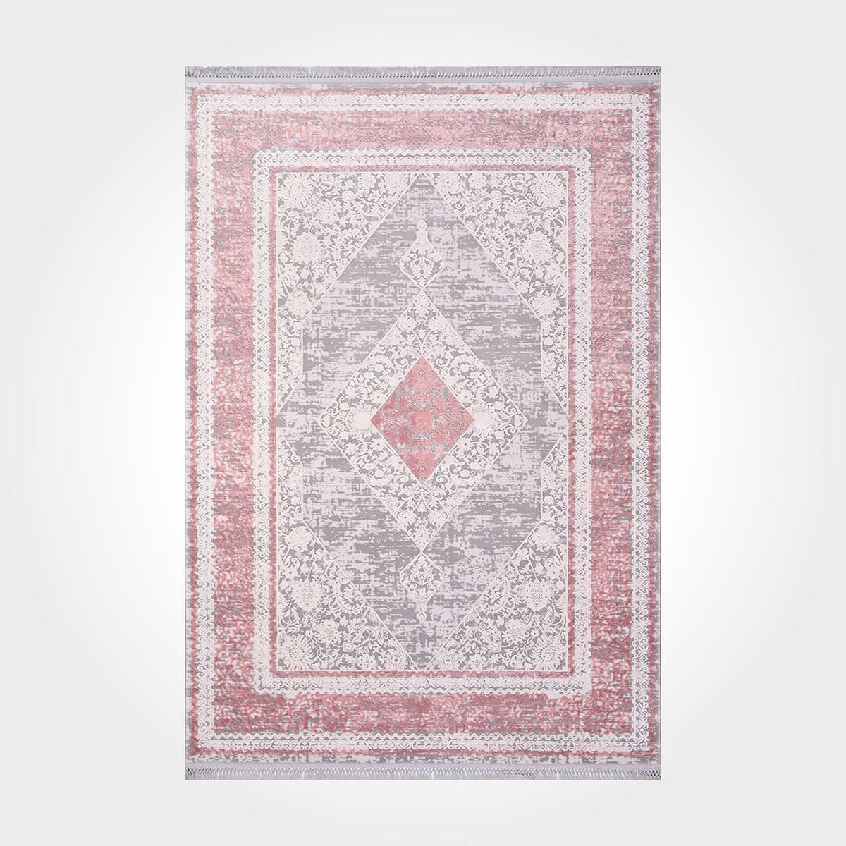Crea Halı Galaxy 13505K Krem 11 mm Akrilik-Bambu Toz Tutmaz Yıkanabilir Orta Dikdörtgen Makine Dokuma Salon Halısı 120x450 cm