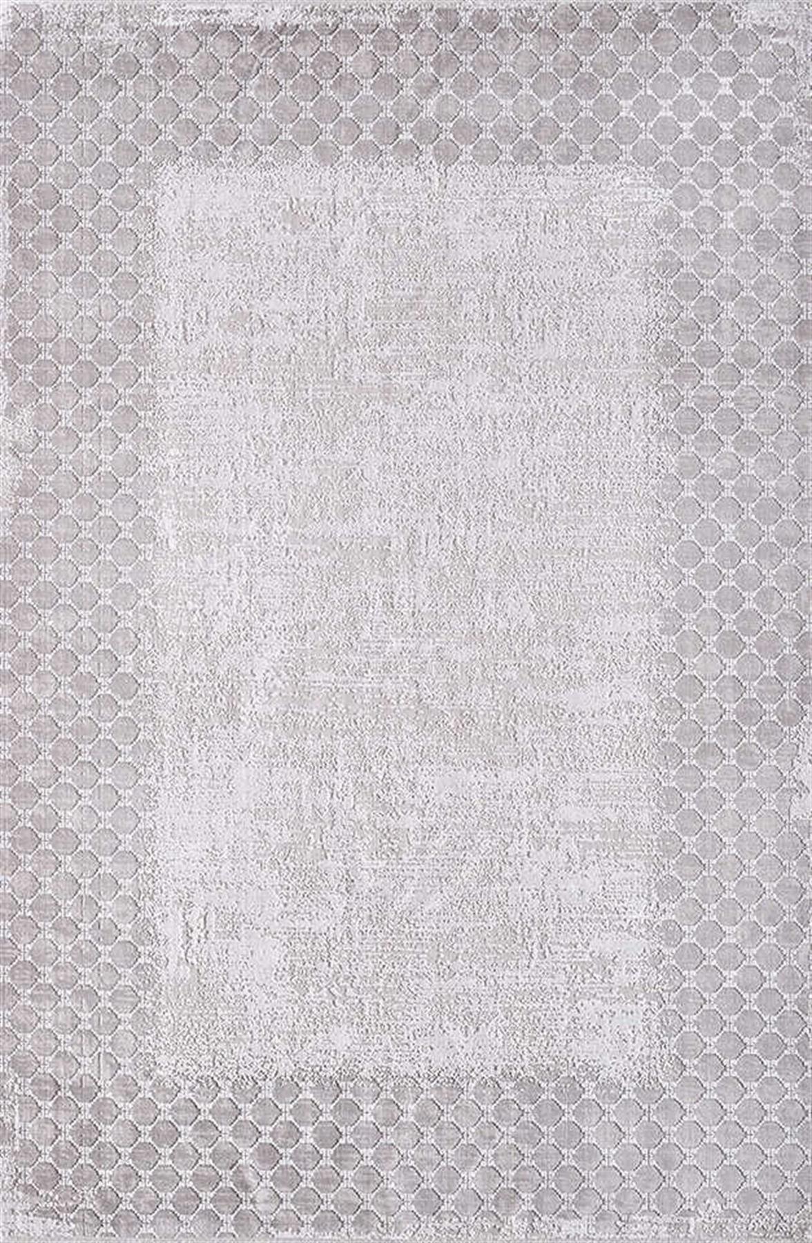 Pierre Cardin Perla XP15D Gri 6 mm Viskon Yumuşak Yıkanabilir İnce Kaymaz Dikdörtgen Makine Dokuma Salon Halısı 100x200 cm