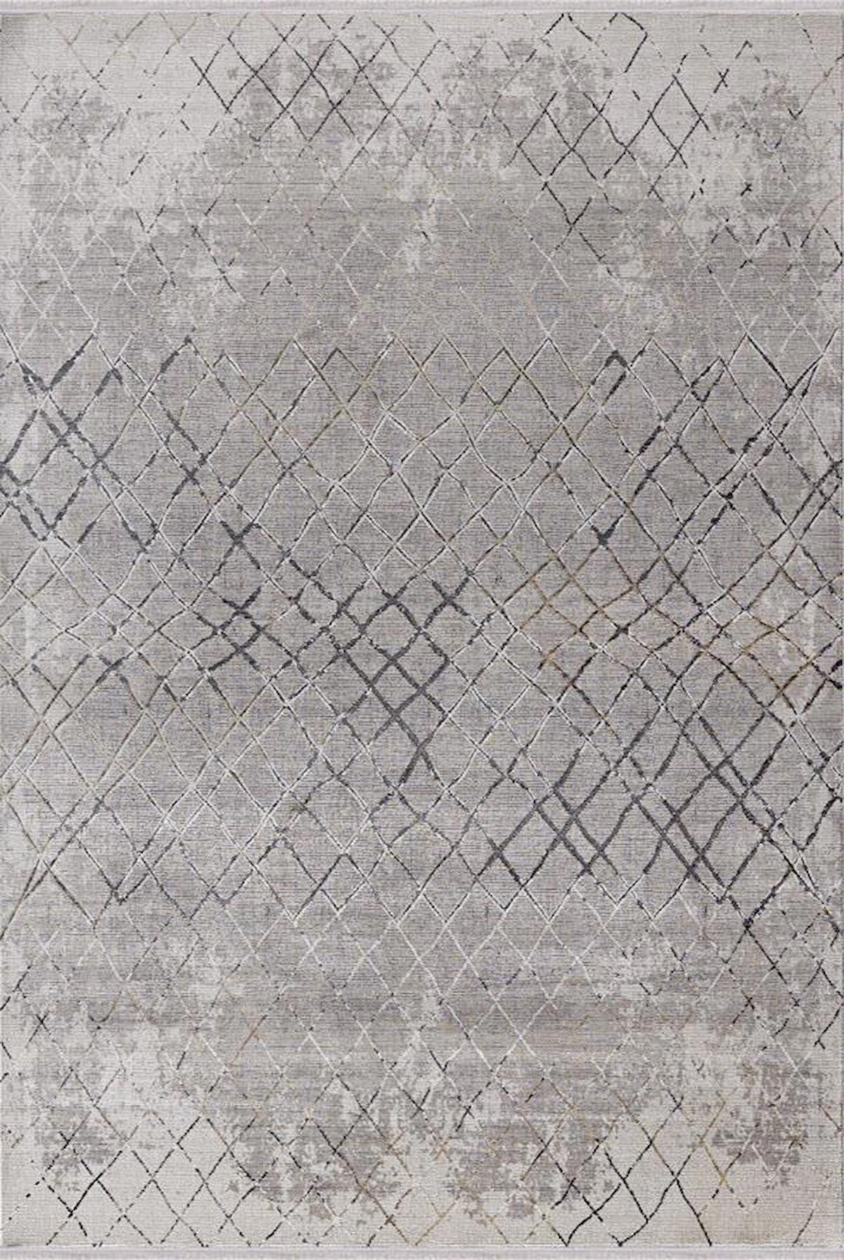 Dinarsu Emphaty 36468 Gri 7 mm Akrilik Silinebilir Yıkanabilir Orta Kaymaz Jüt Taban Dikdörtgen Makine Dokuma Salon Halısı 120x180 cm